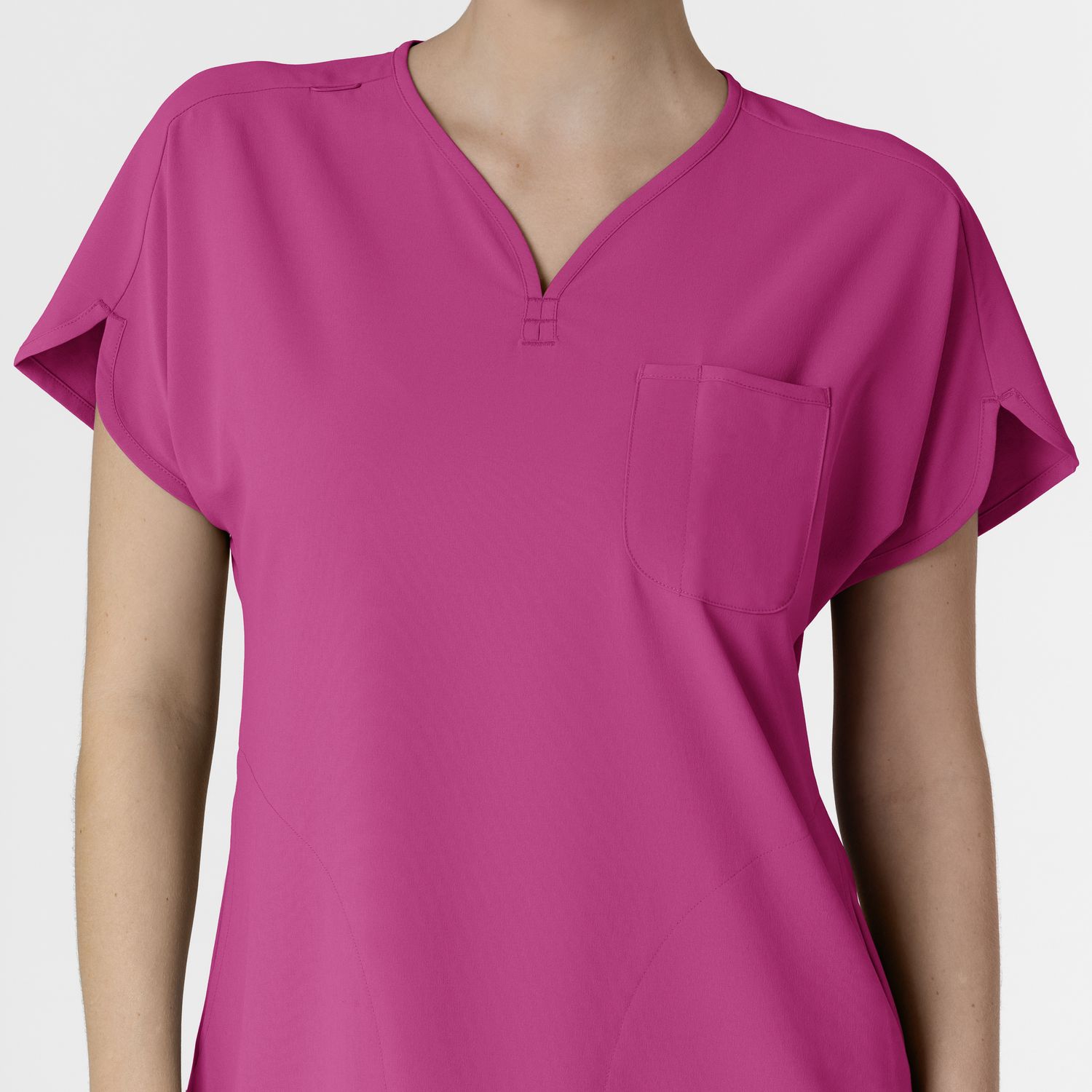 Casacca donna 6634 scollo a V arrotondato raspberry