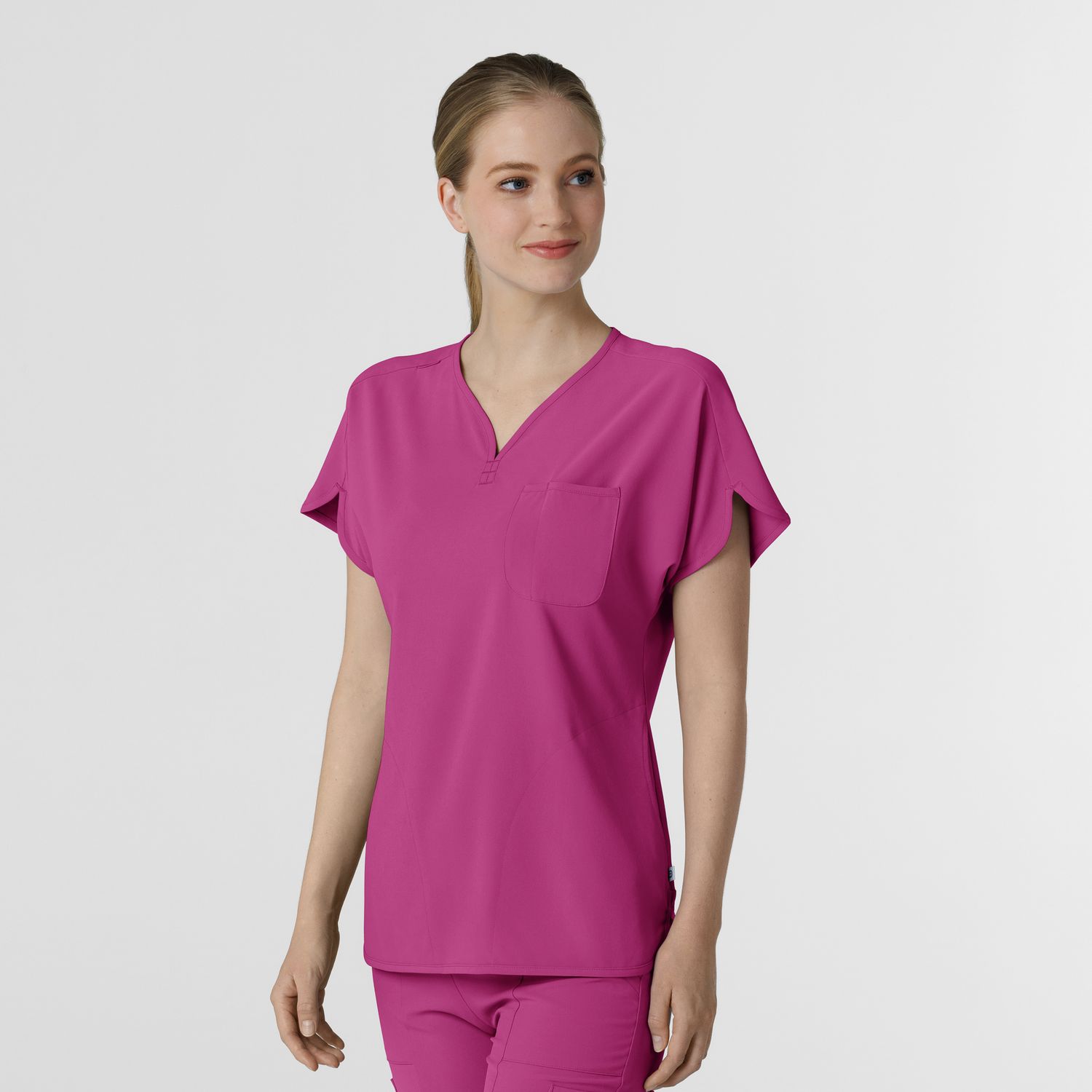 Casacca donna 6634 scollo a V arrotondato raspberry
