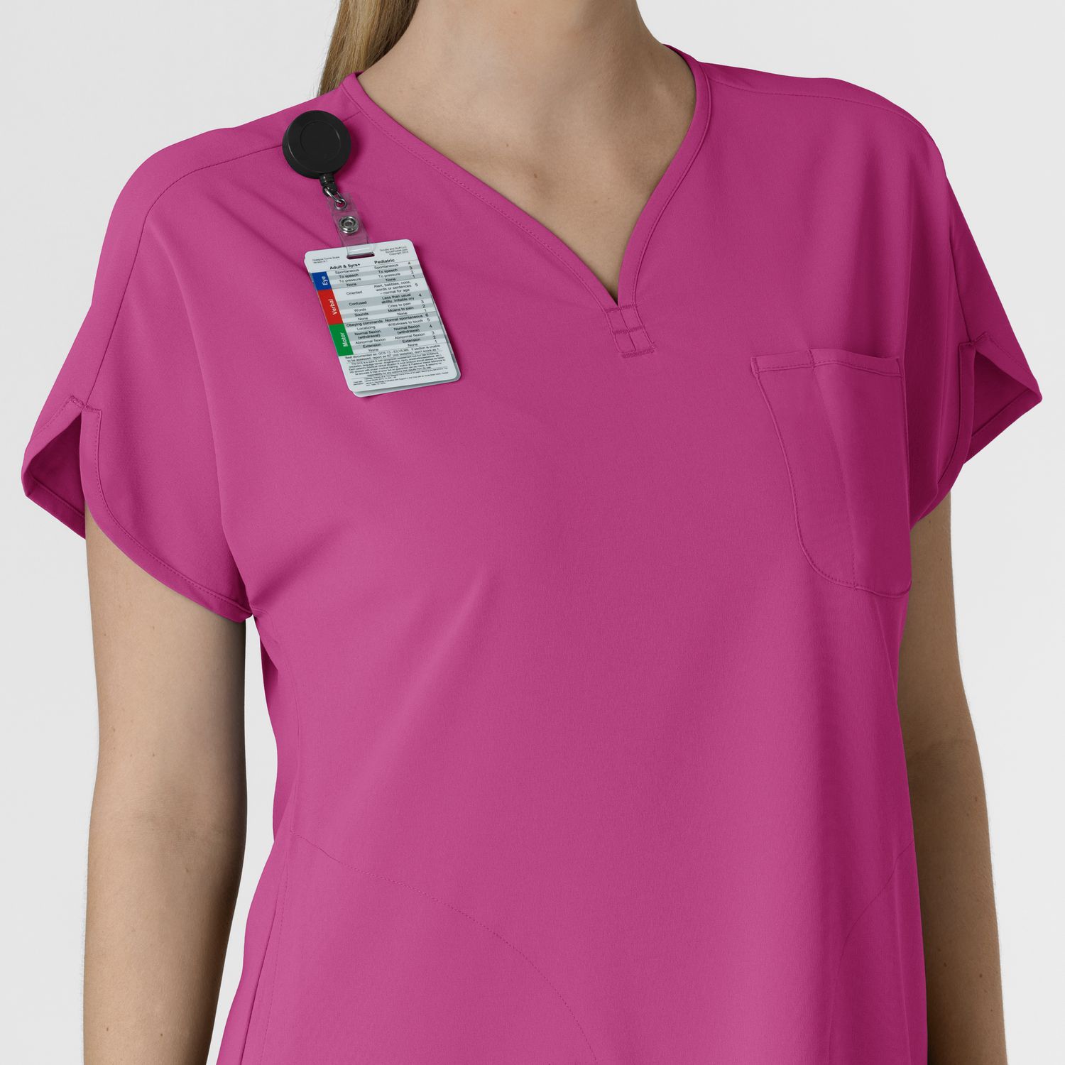 Casacca donna 6634 scollo a V arrotondato raspberry