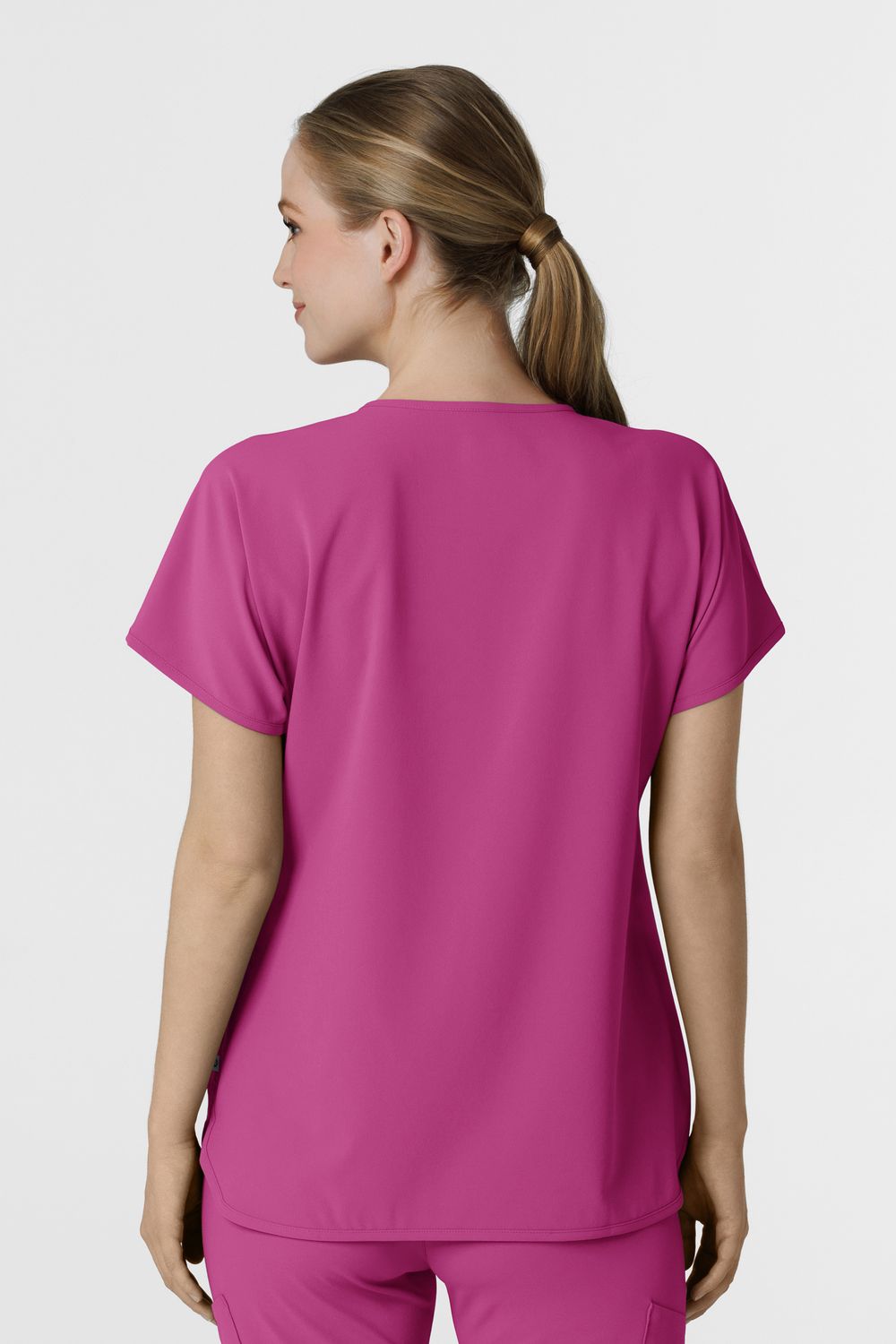 Casacca donna 6634 scollo a V arrotondato raspberry