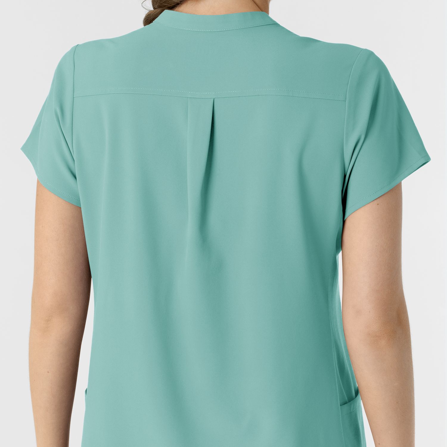 Casacca donna 6734 scollo alla coreana turquoise