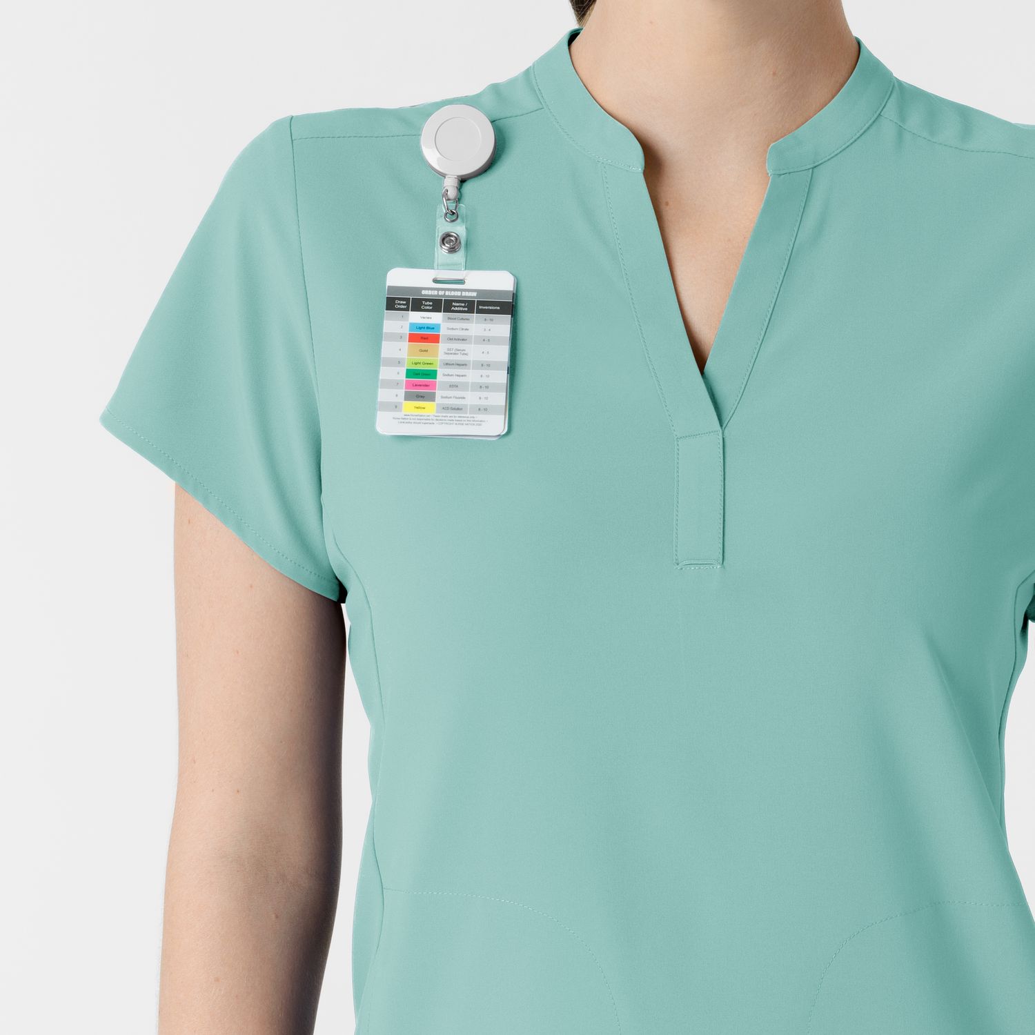 Casacca donna 6734 scollo alla coreana turquoise
