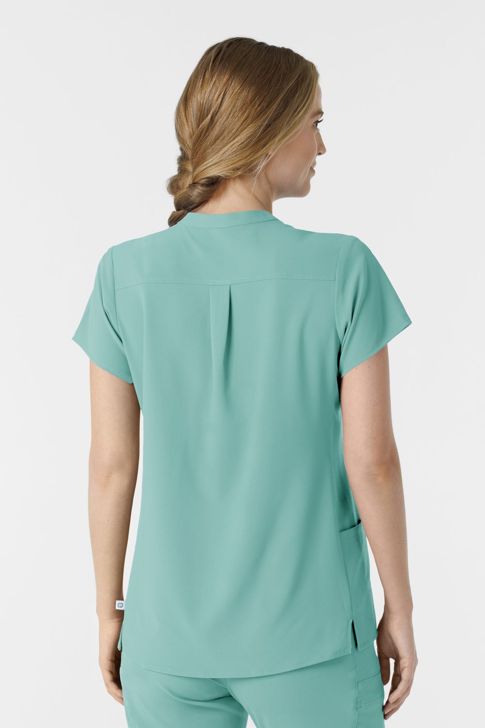 Casacca donna 6734 scollo alla coreana turquoise