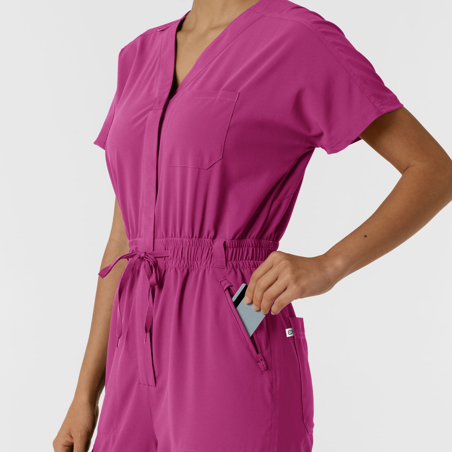 Tuta donna 3234 zip raspberry
