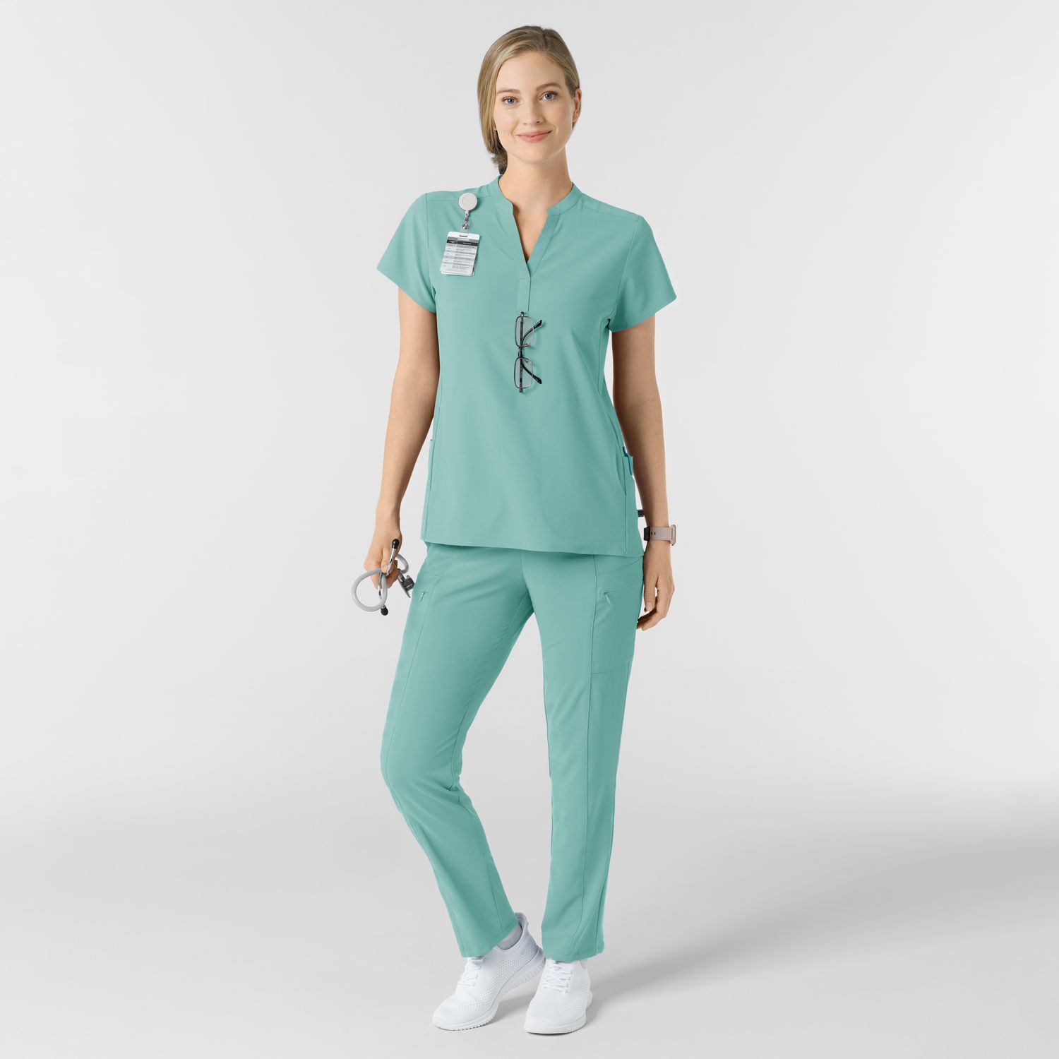 Casacca donna 6734 scollo alla coreana turquoise