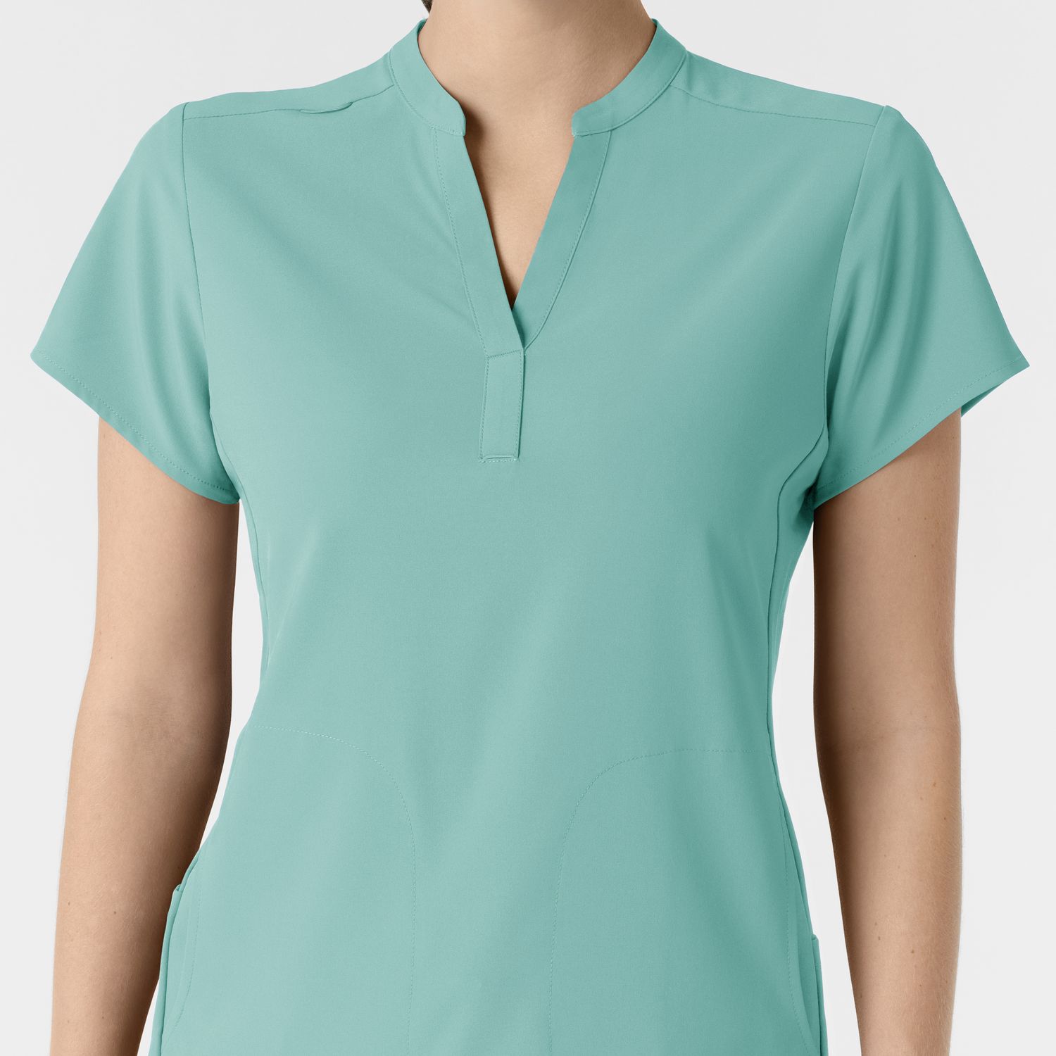 Casacca donna 6734 scollo alla coreana turquoise