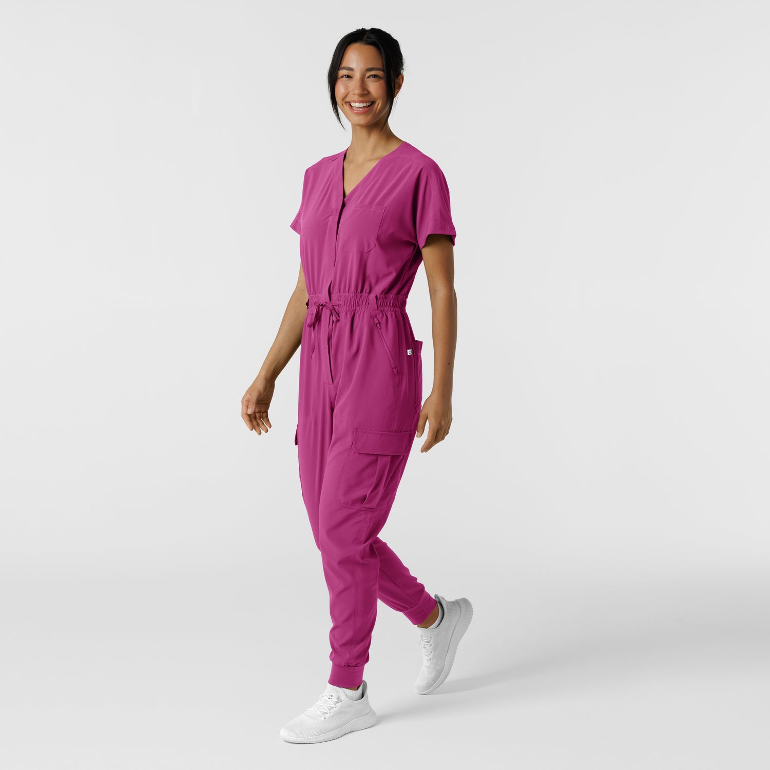 Tuta donna 3234 zip raspberry