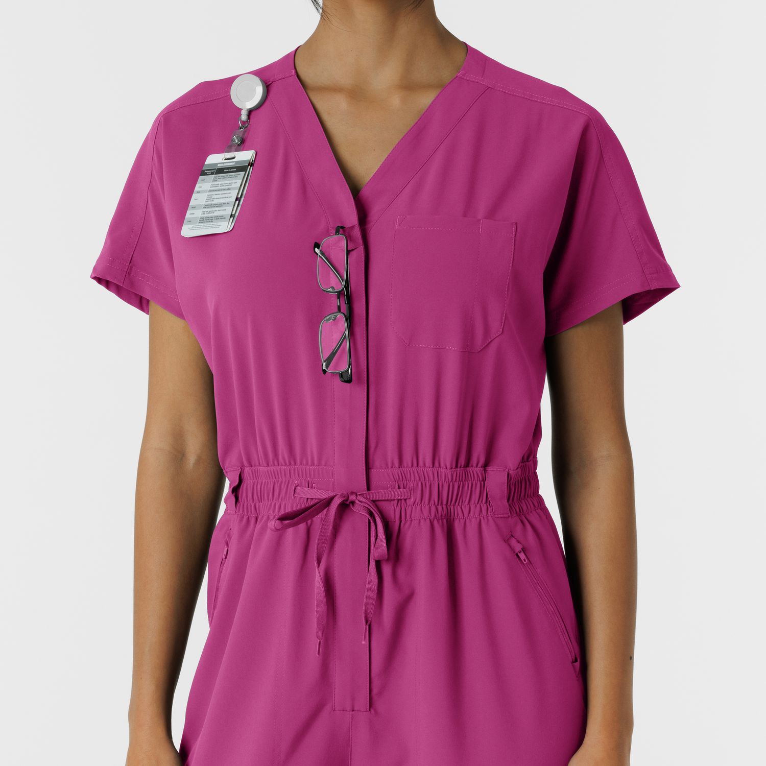 Tuta donna 3234 zip raspberry