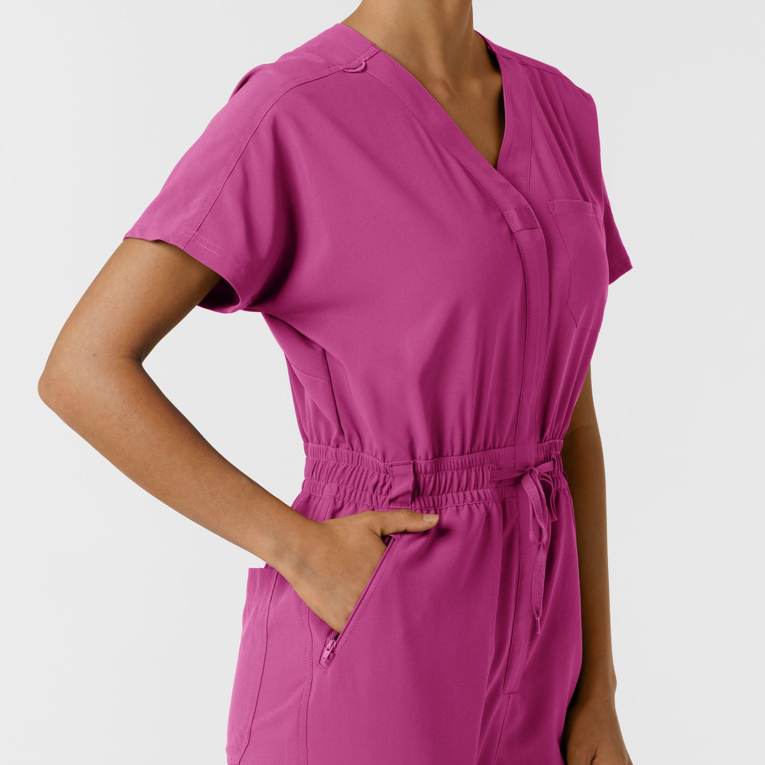 Tuta donna 3234 zip raspberry
