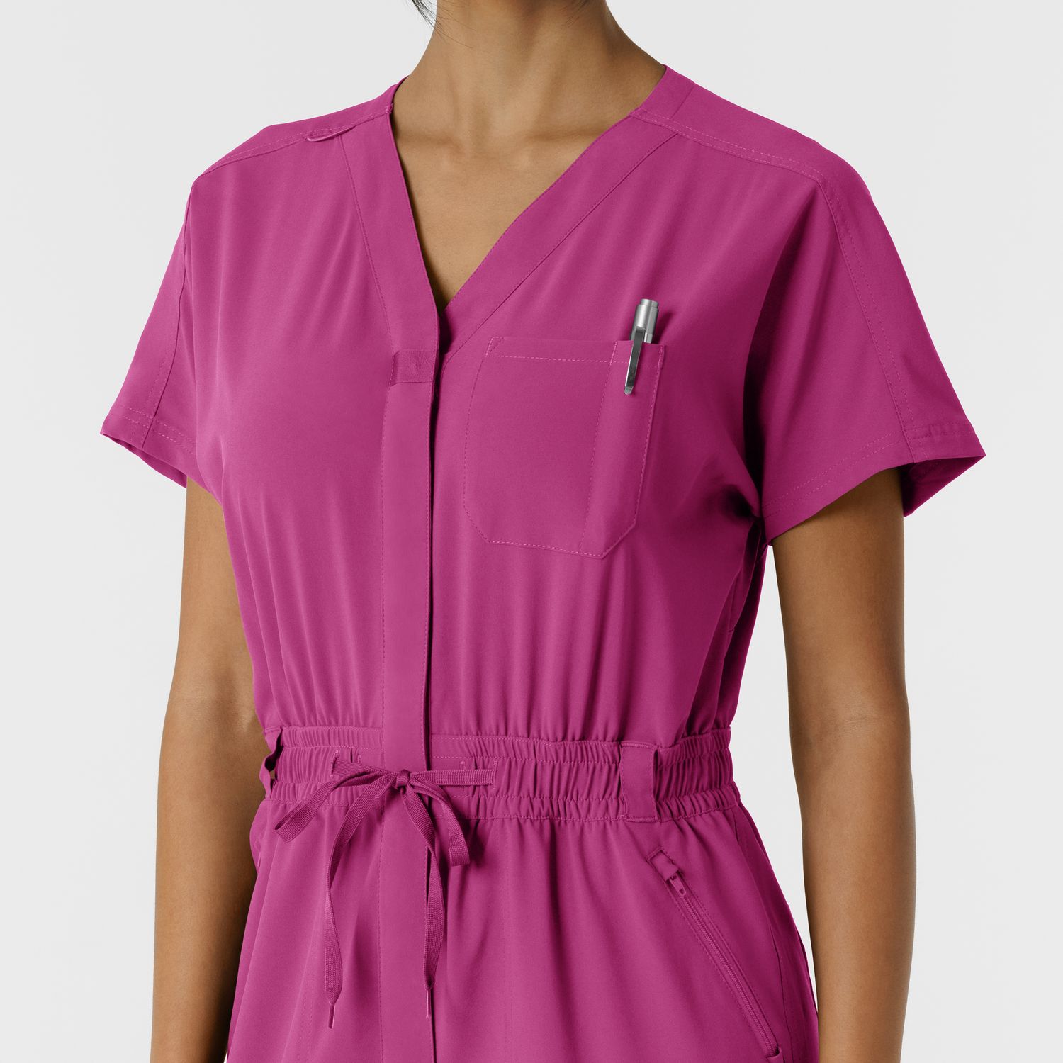 Tuta donna 3234 zip raspberry