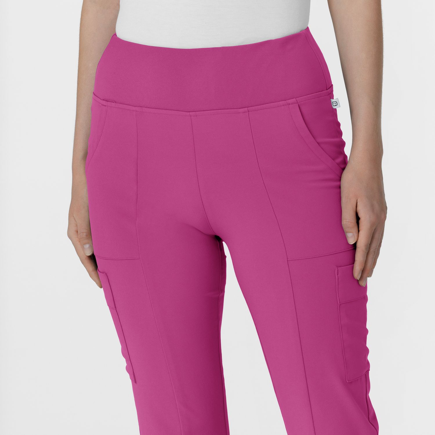 Pantalone donna 5534 cargo svasato raspberry