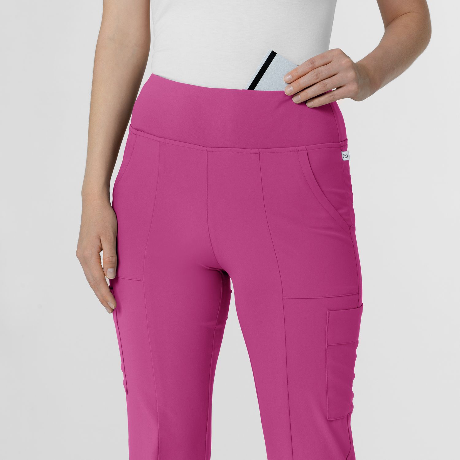 Pantalone donna 5534 cargo svasato raspberry
