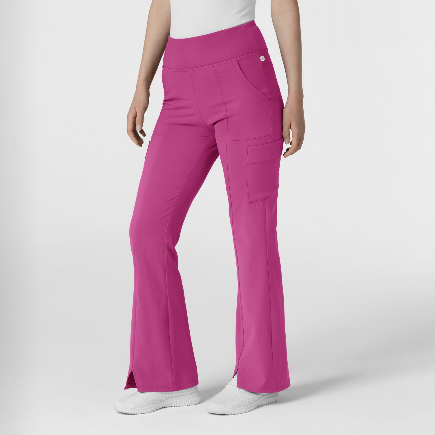 Pantalone donna 5534 cargo svasato raspberry