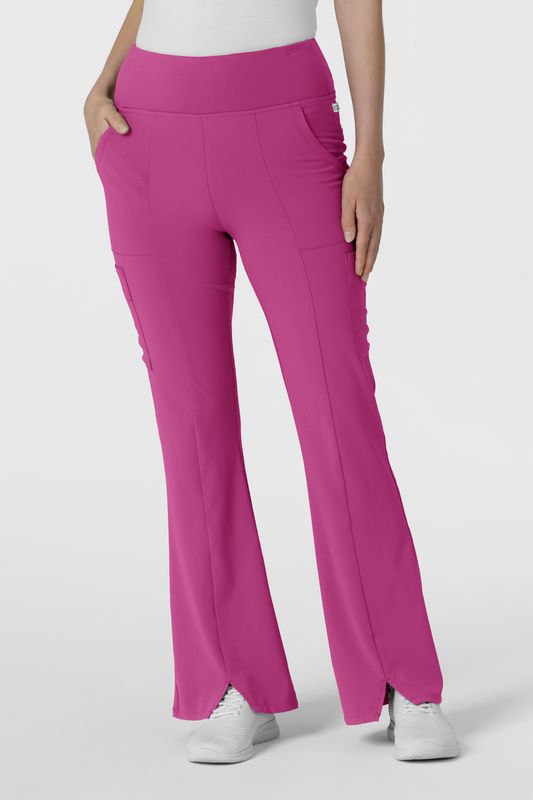Pantalone donna 5534 cargo svasato raspberry