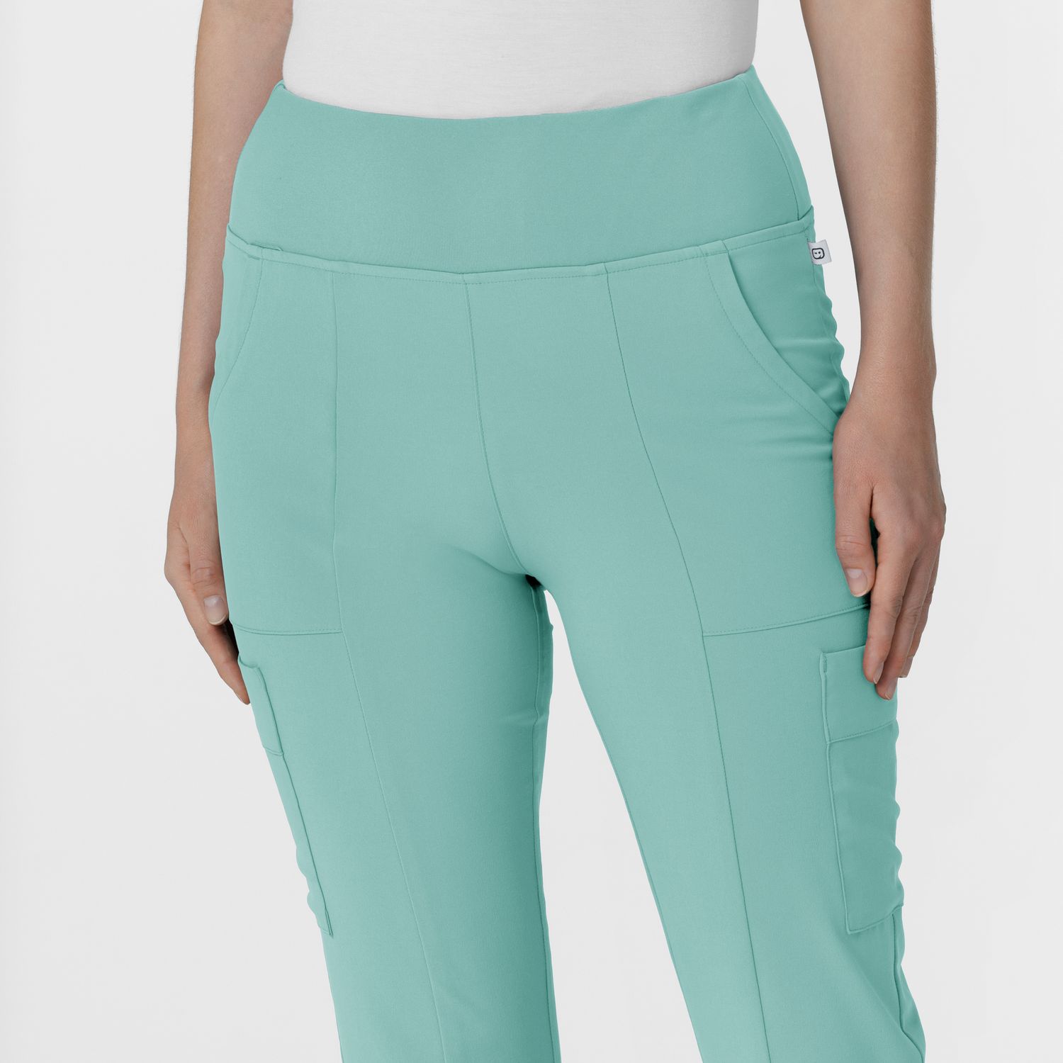 Pantalone donna 5534 cargo svasato turquoise