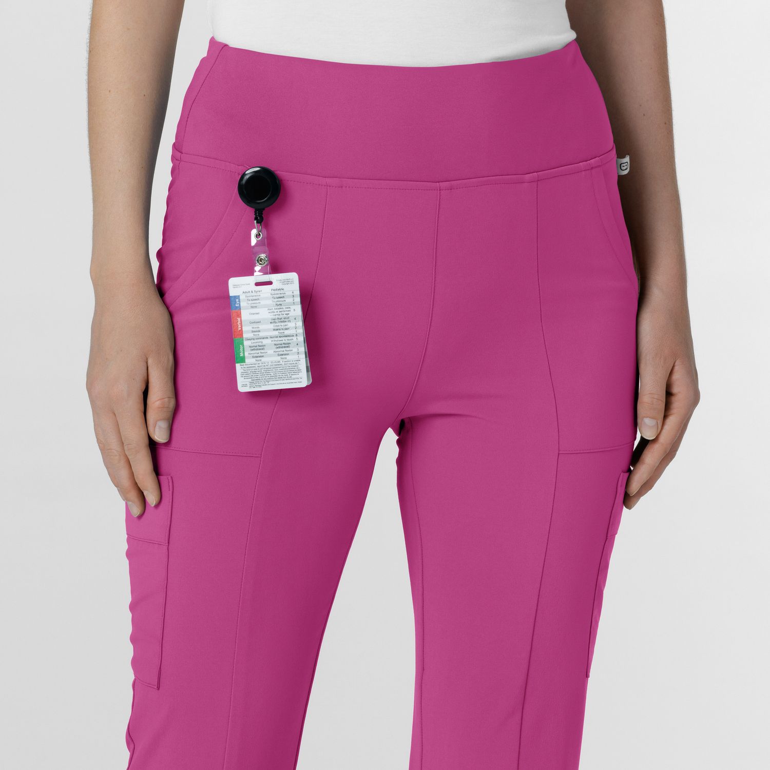 Pantalone donna 5534 cargo svasato raspberry
