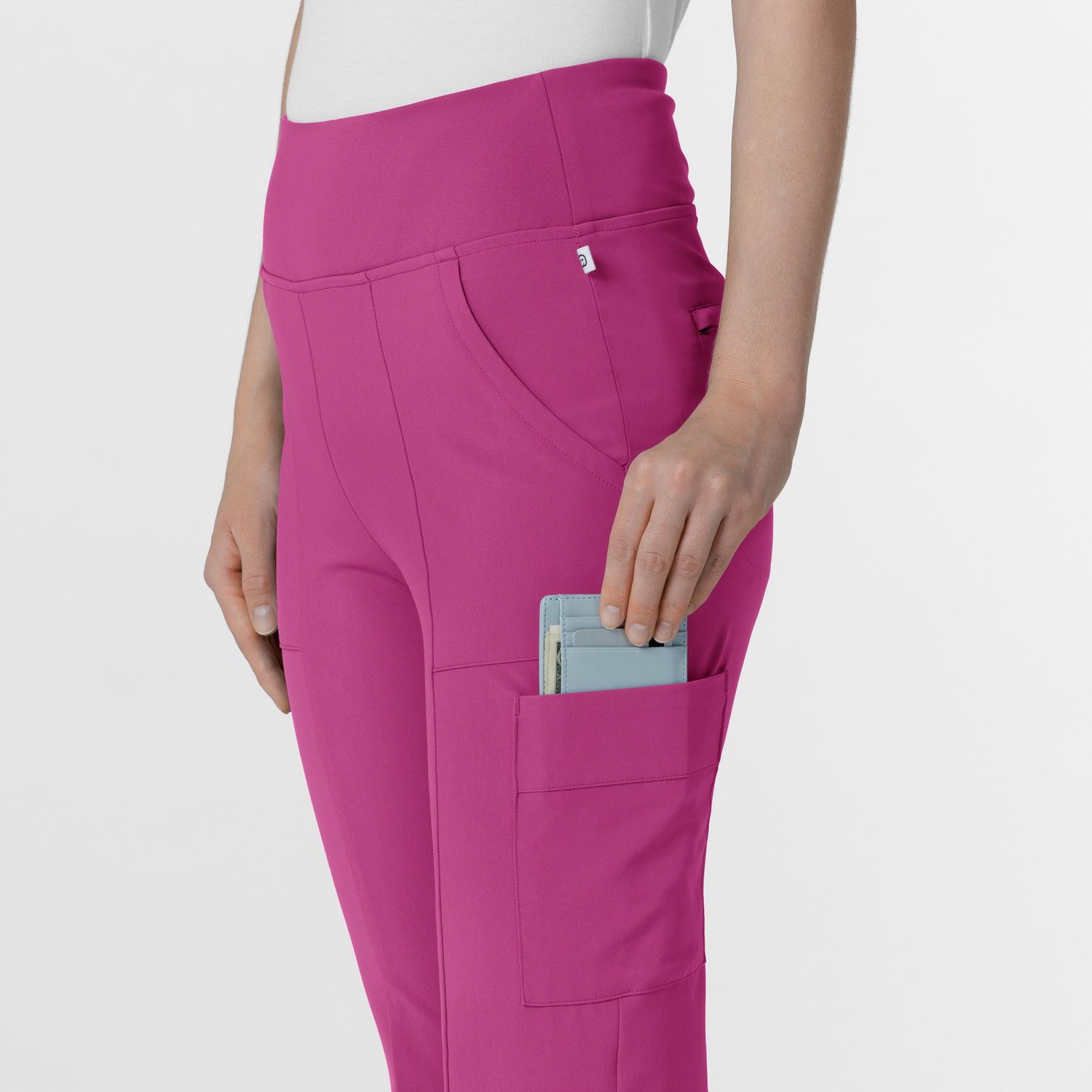 Pantalone donna 5534 cargo svasato raspberry