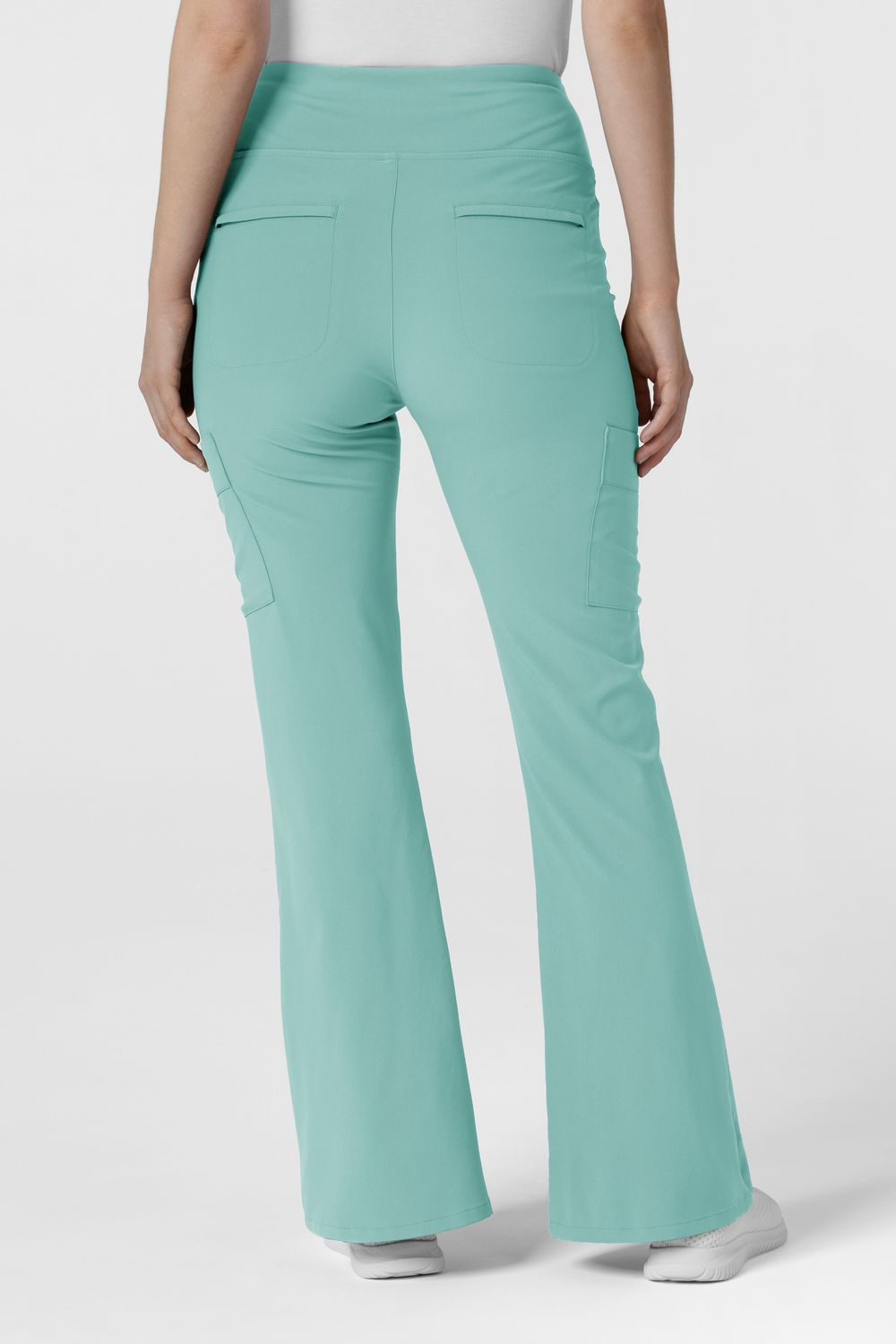 Pantalone donna 5534 cargo svasato turquoise