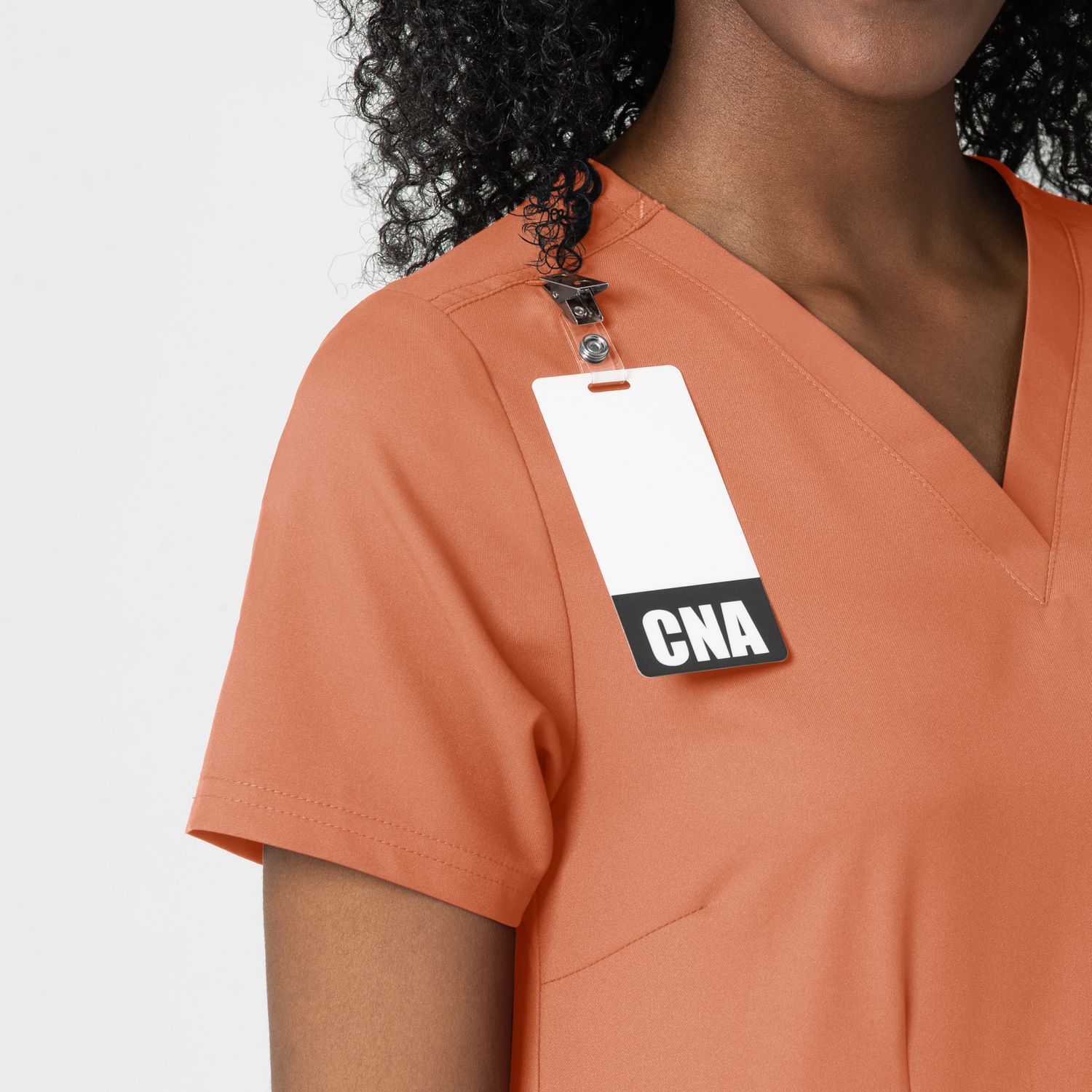 Casacca donna 6122 scollo a V terracotta