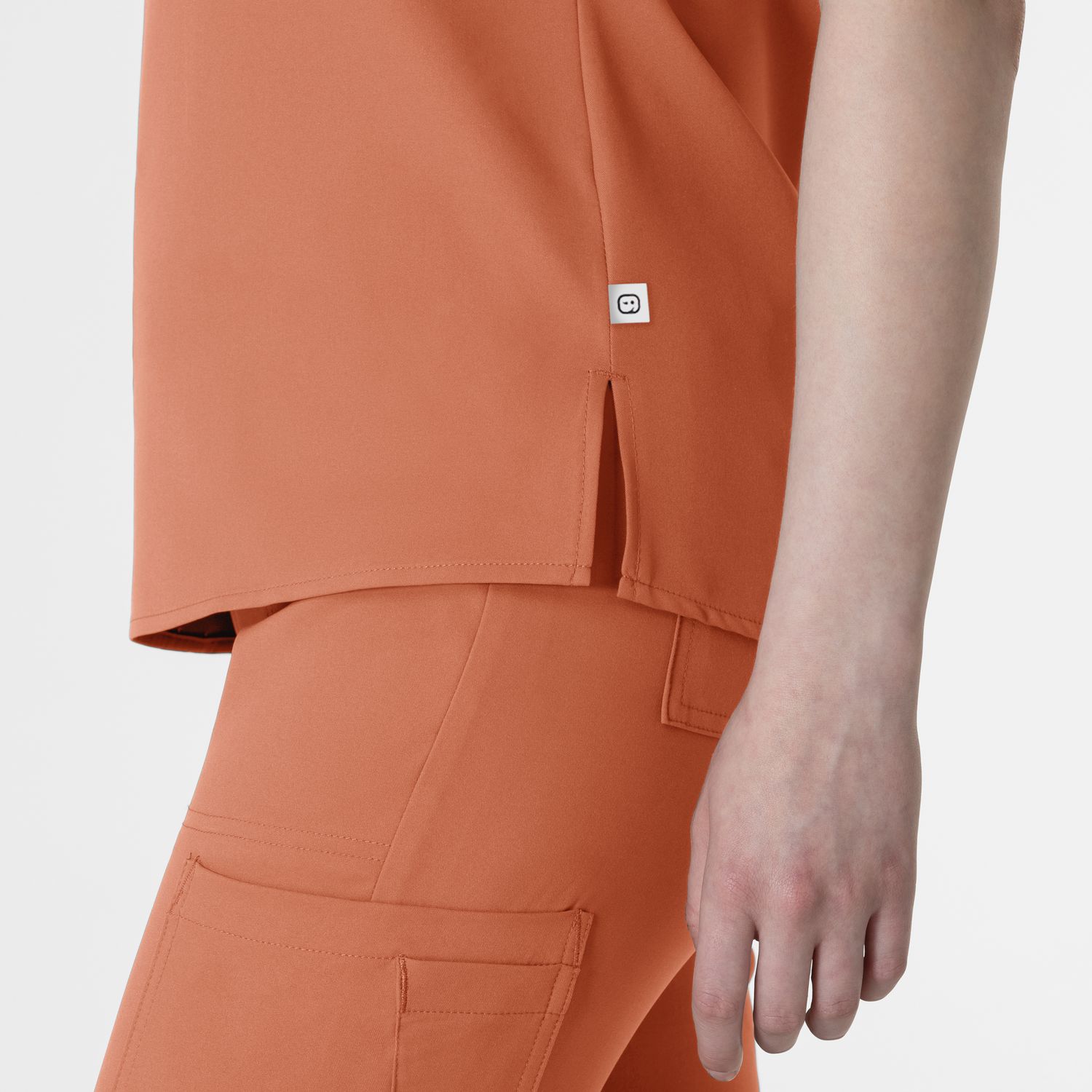 Casacca donna 6222 scollo a V terracotta
