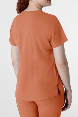 Casacca donna 6222 scollo a V terracotta