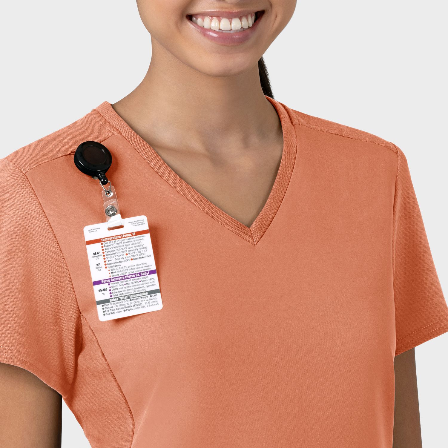 Casacca donna 6522 scollo a V terracotta