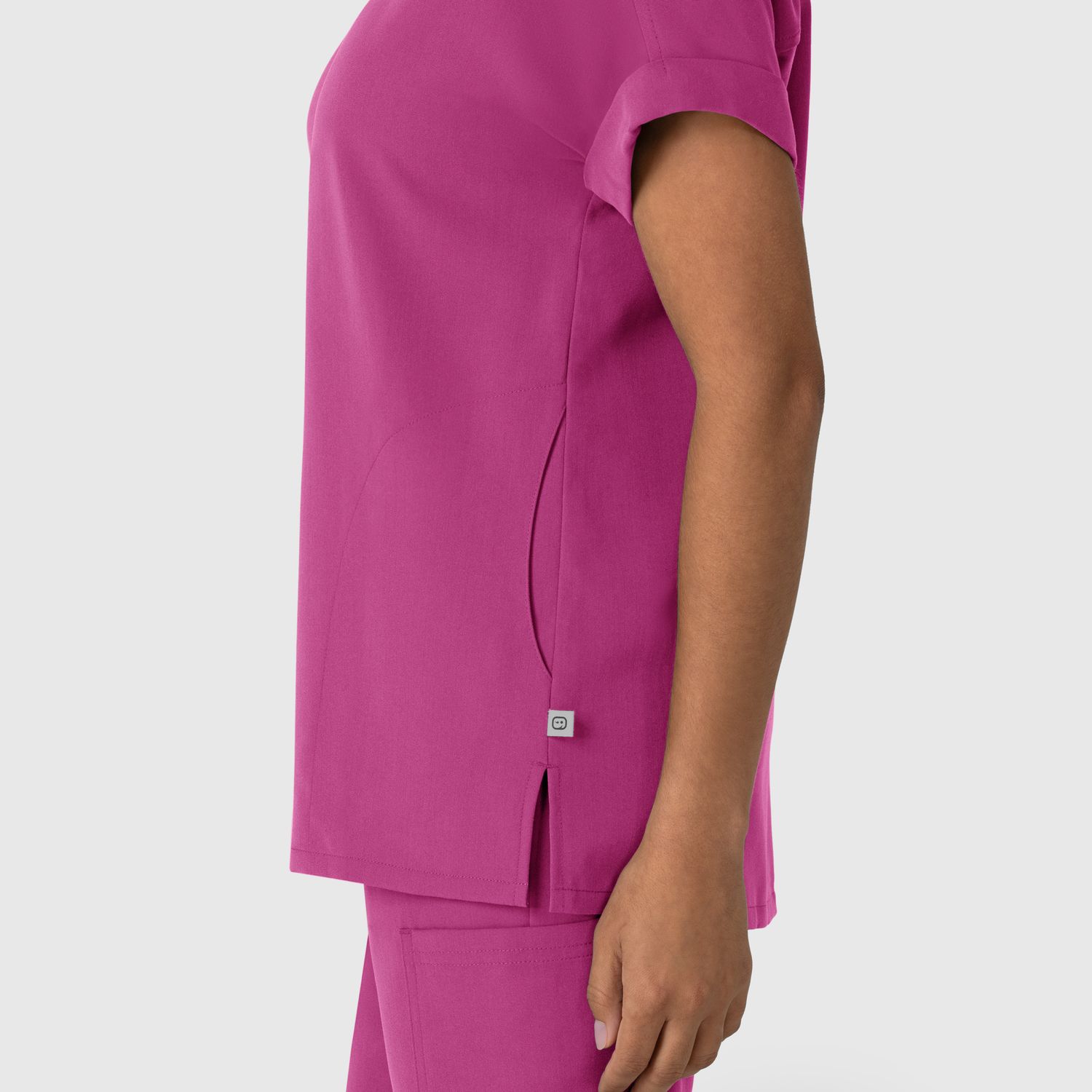 Casacca donna 6232 scollo a V spalle basse raspberry