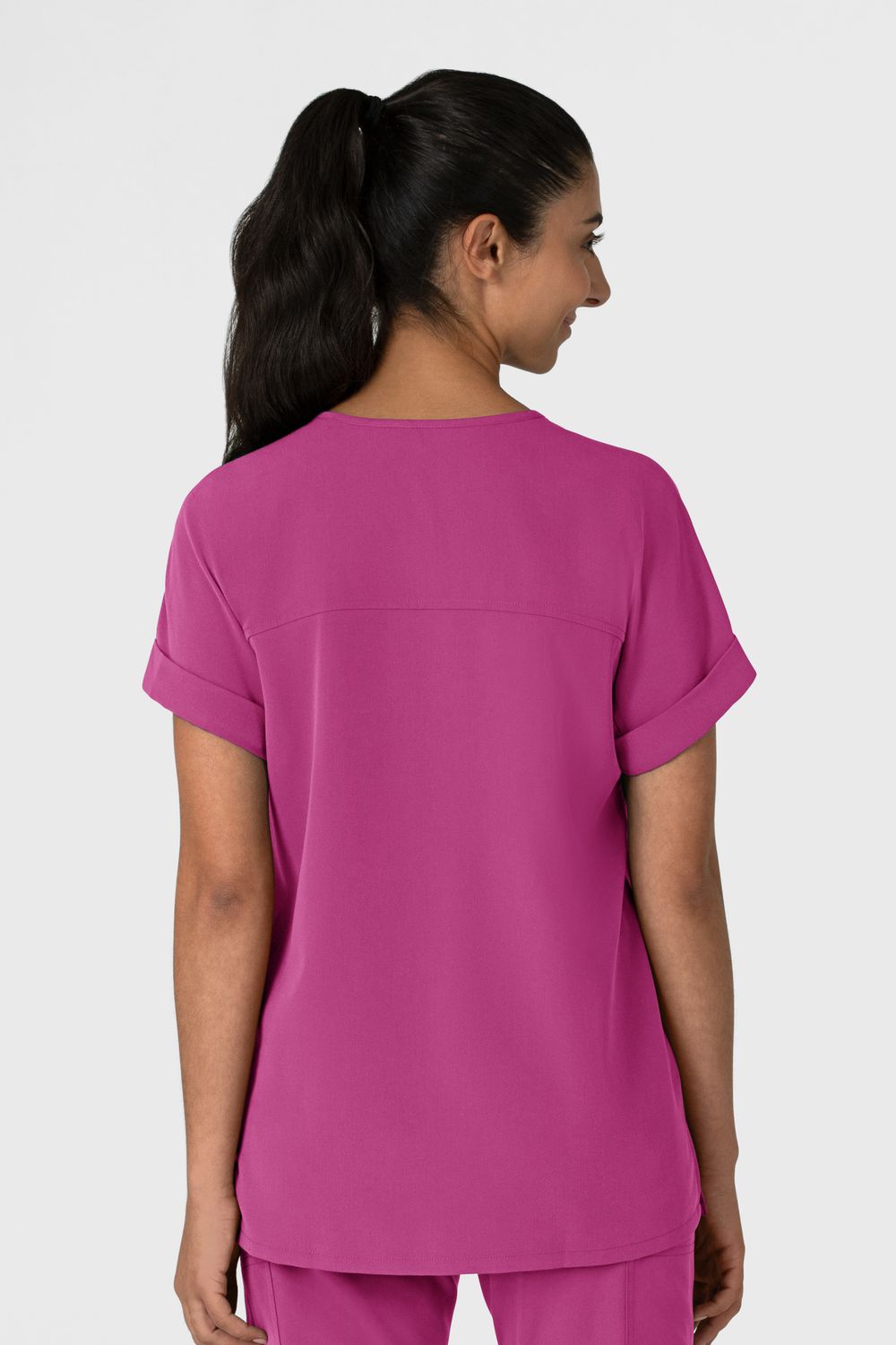 Casacca donna 6232 scollo a V spalle basse raspberry