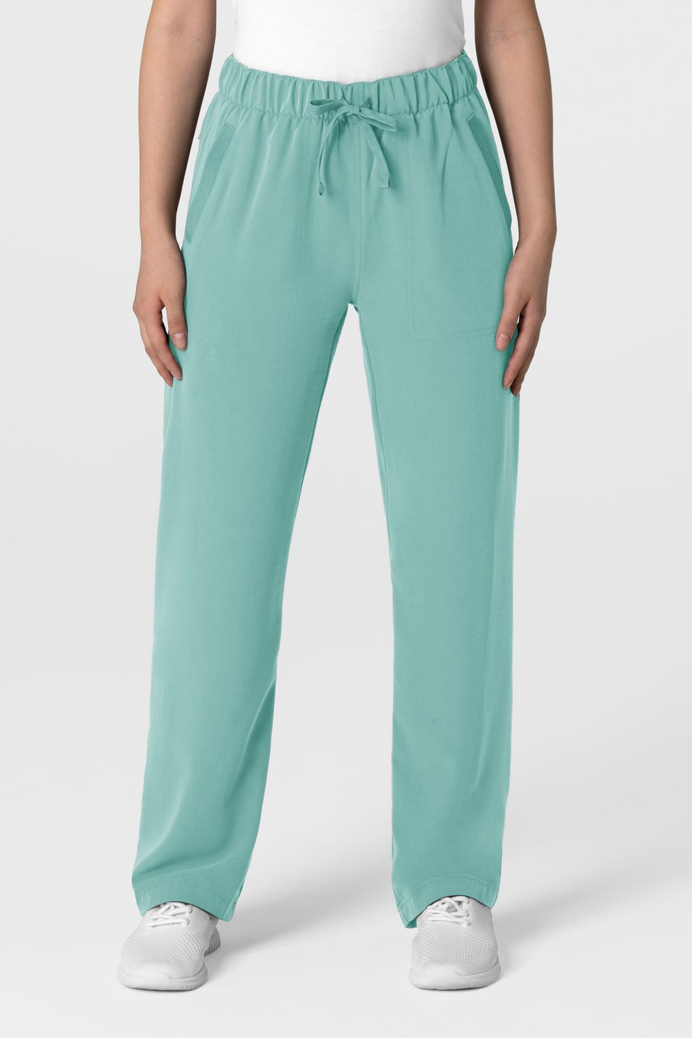 Pantalone donna 5232 con orlo allungato turquoise