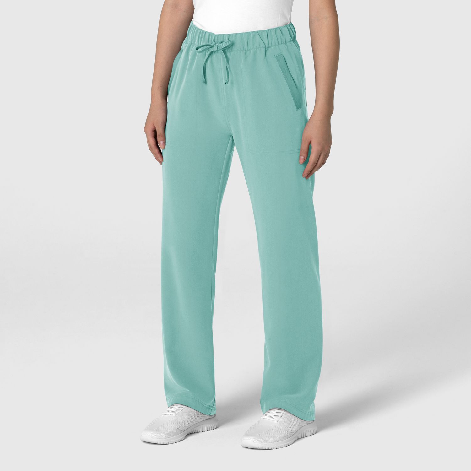 Pantalone donna 5232 con orlo allungato turquoise