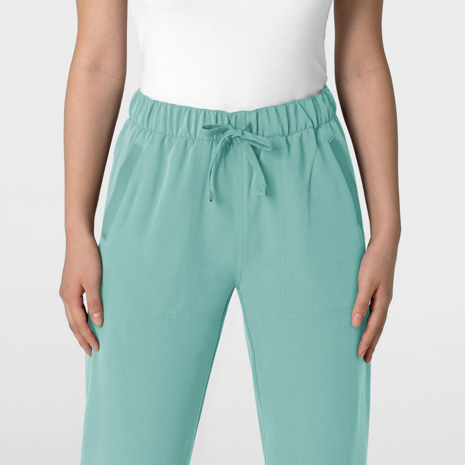 Pantalone donna 5232 con orlo allungato turquoise