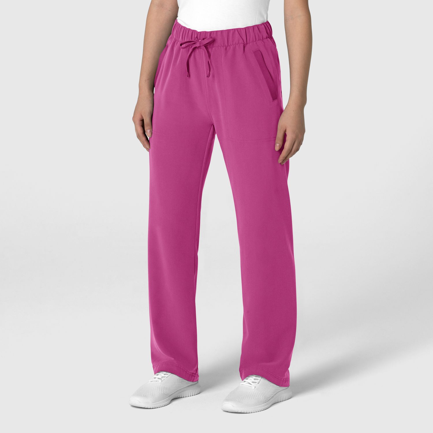 Pantalone donna 5232 con orlo allungato raspberry