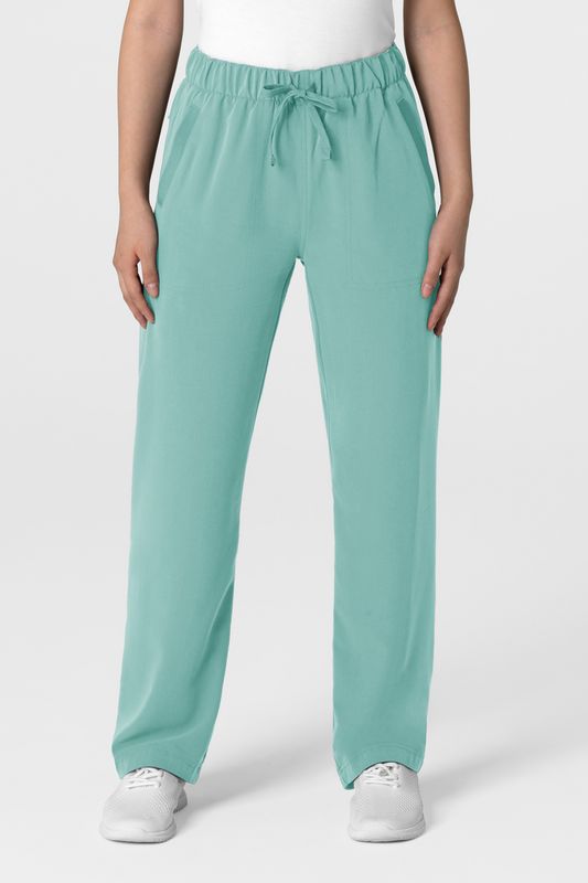 Pantalone donna 5232 con orlo allungato turquoise