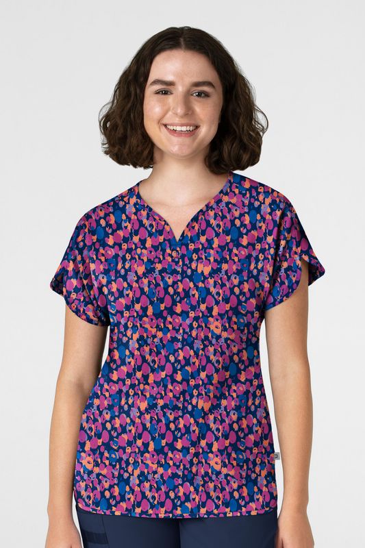 Casacca 6267 scollo a Y Astro PAINTED DOTS NAVY