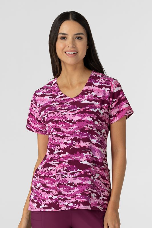 Casacca donna 6147 scollo a V CAMO CRUSH