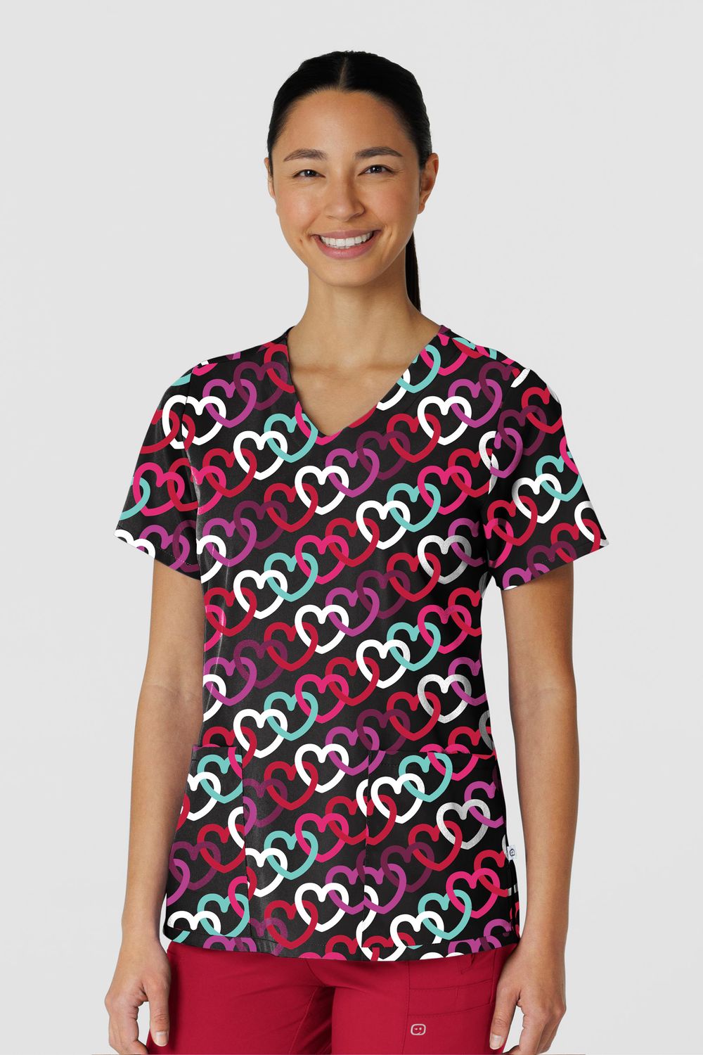 Casacca donna 6147 scollo a V HEARTH LINKS BLACK
