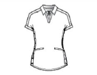 Casacca donna 6934 scollo a polo navy blue