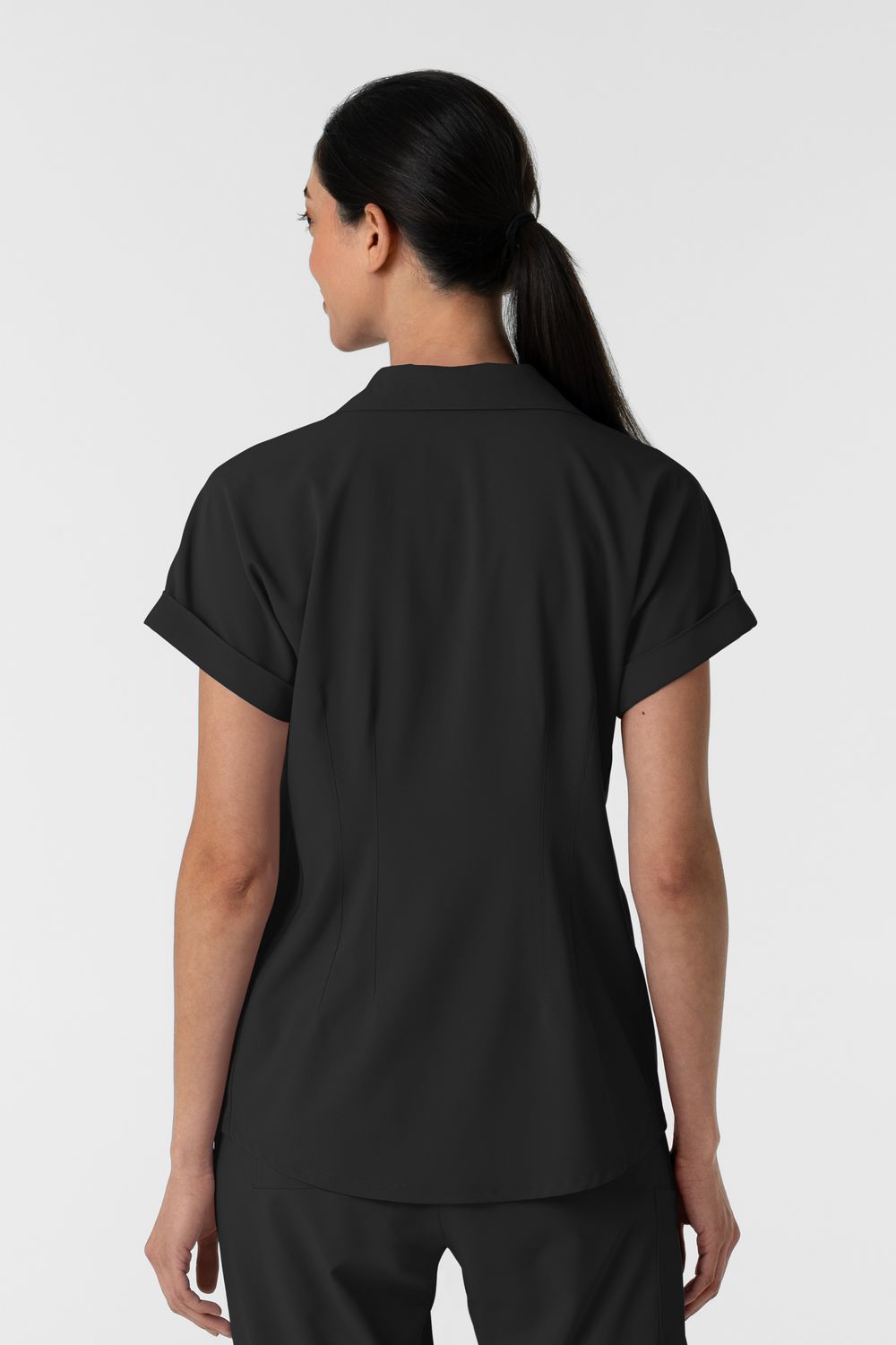 Casacca donna 6934 scollo a polo black