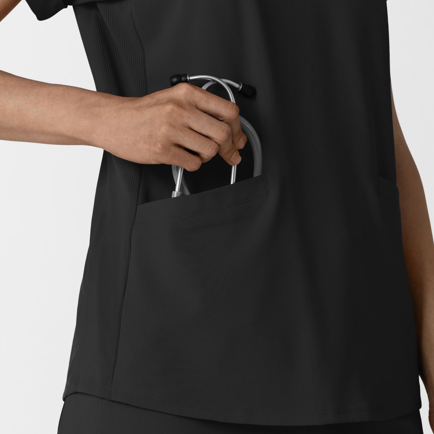 Casacca donna 6934 scollo a polo black