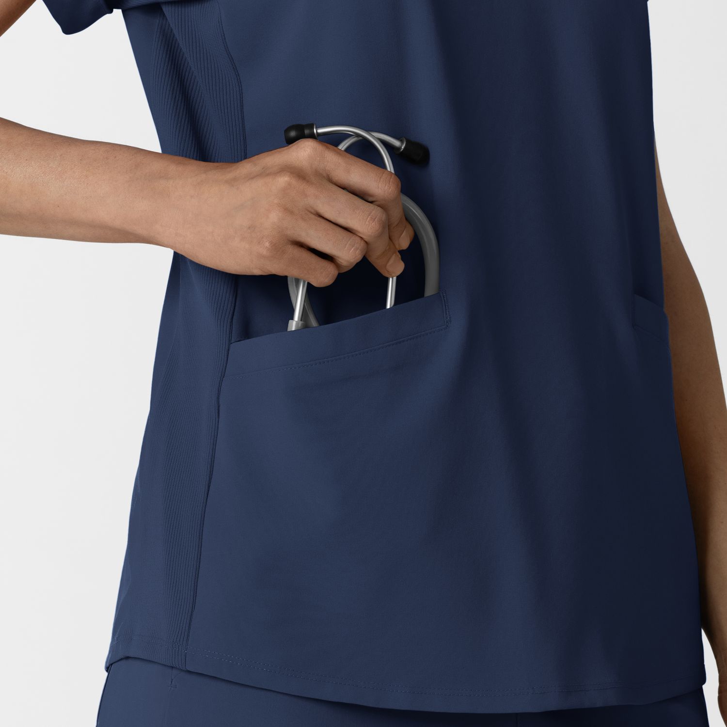 Casacca donna 6934 scollo a polo navy blue