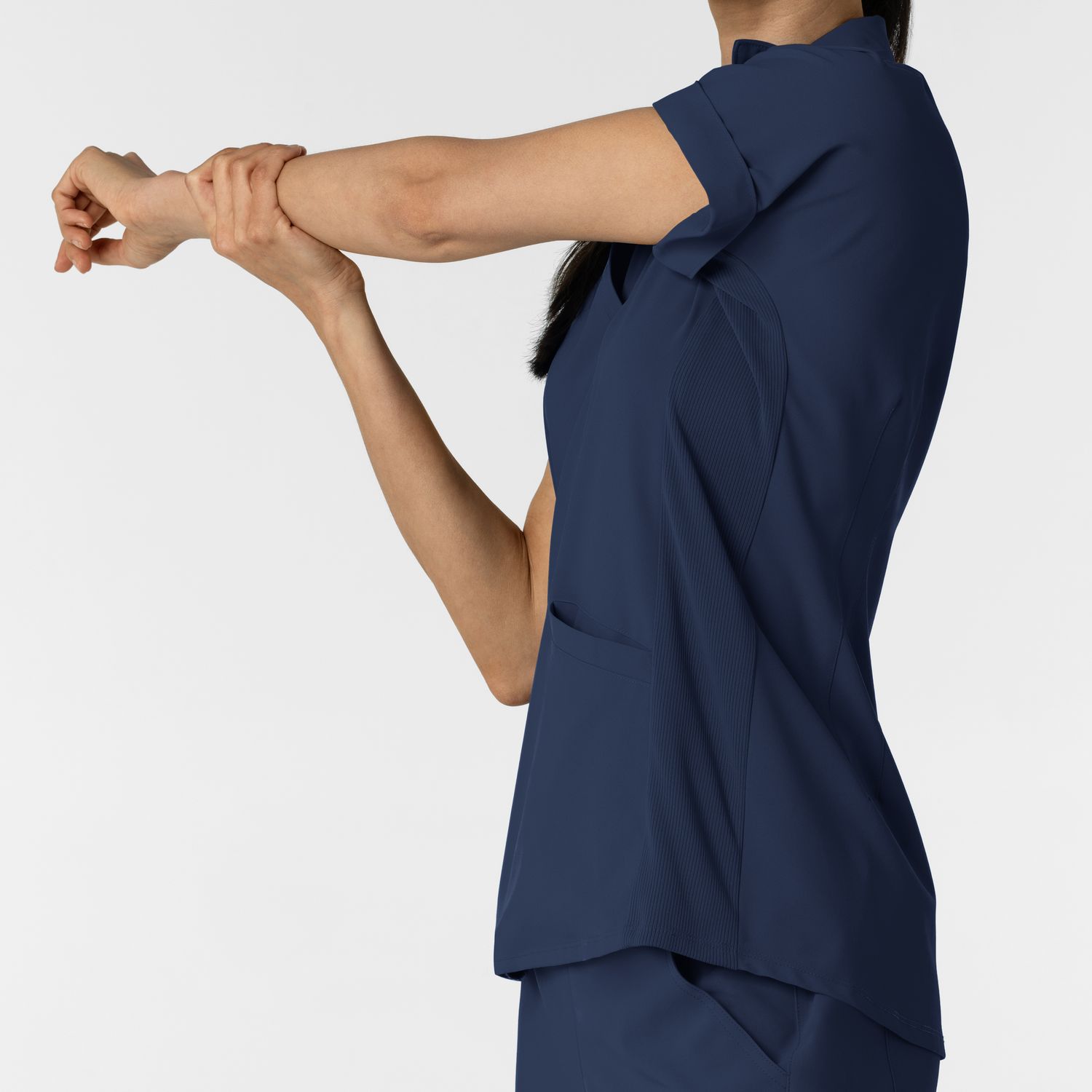 Casacca donna 6934 scollo a polo navy blue