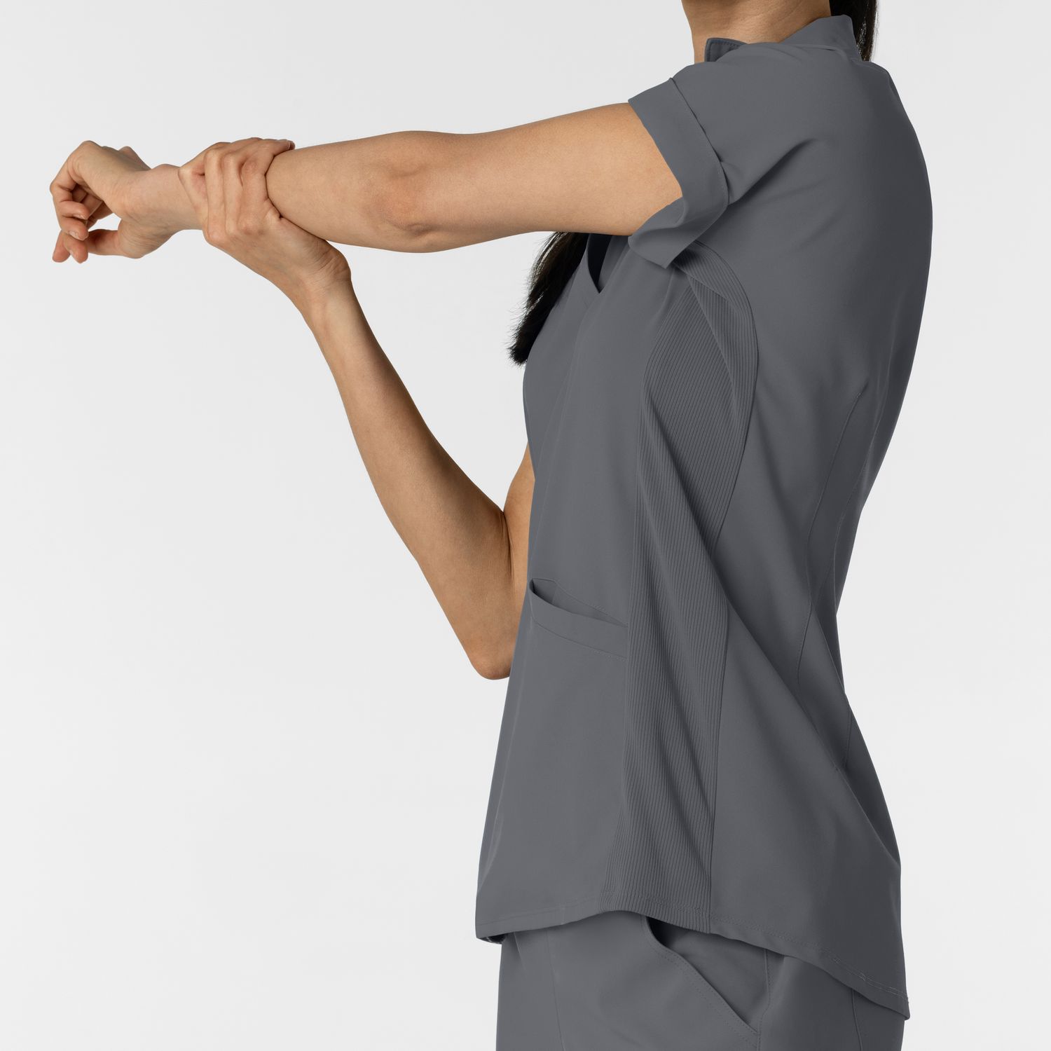 Casacca donna 6934 scollo a polo pewter