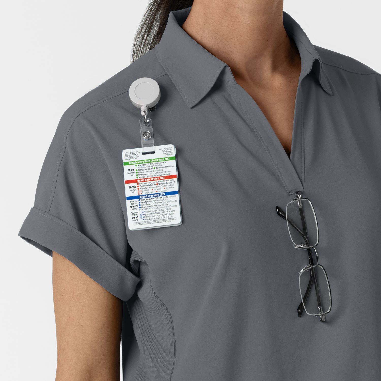 Casacca donna 6934 scollo a polo pewter