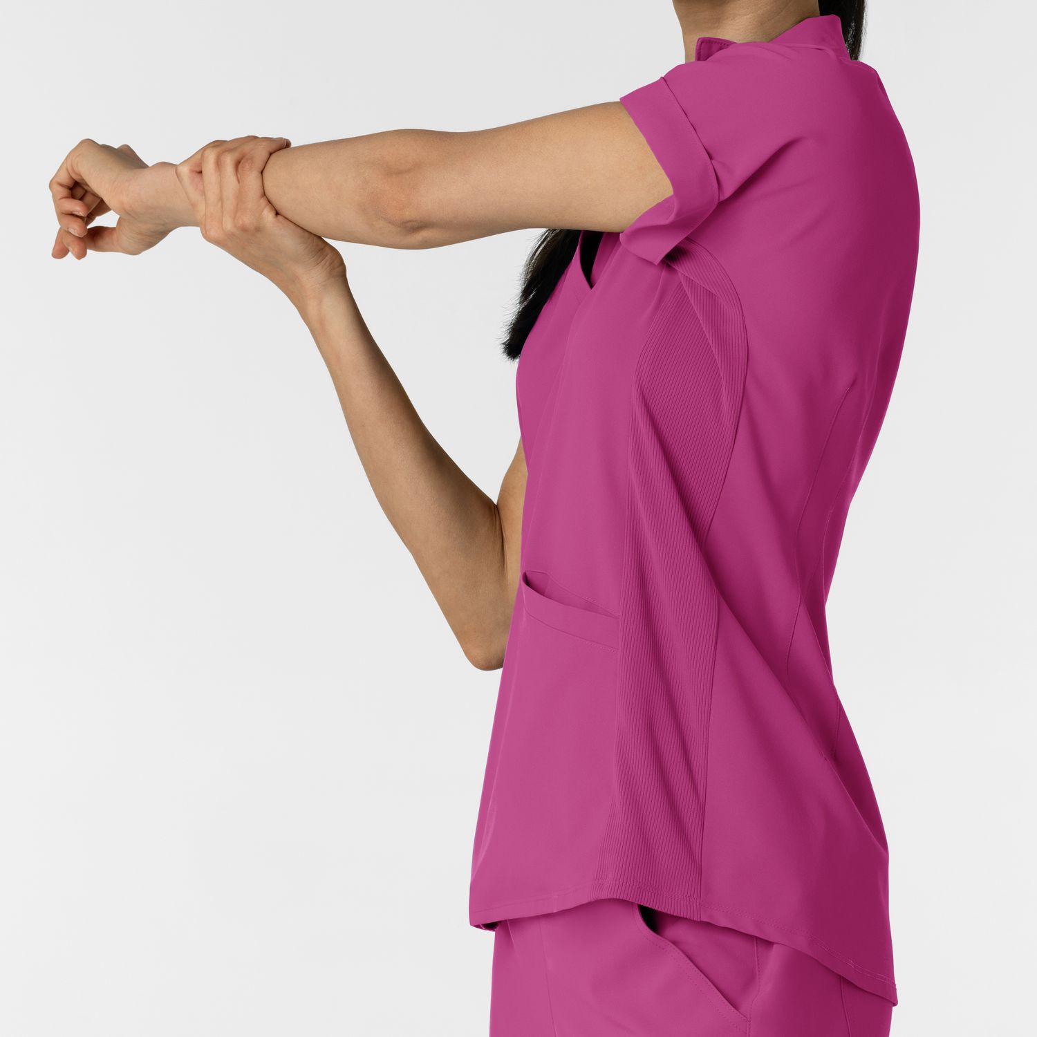 Casacca donna 6934 scollo a polo raspberry