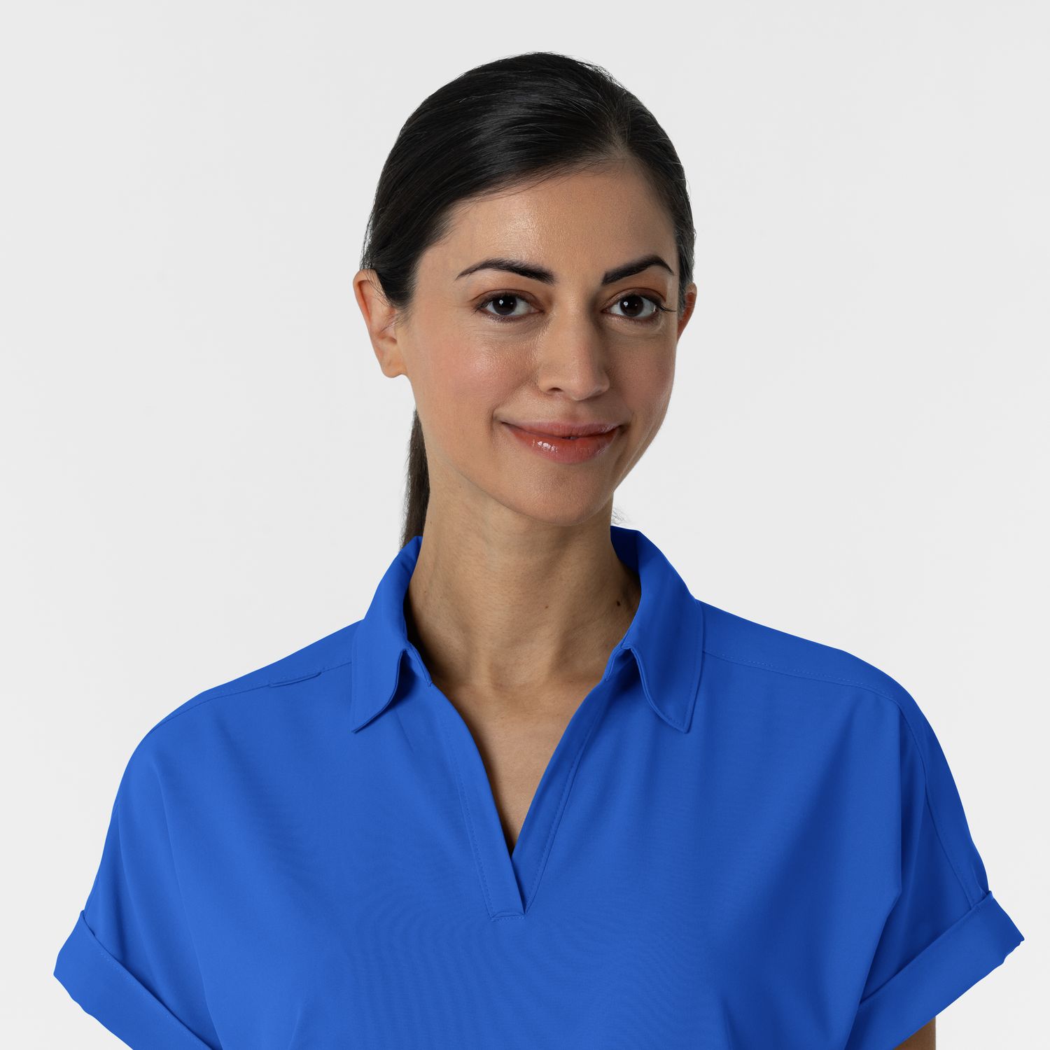 Casacca donna 6934 scollo a polo royal blue