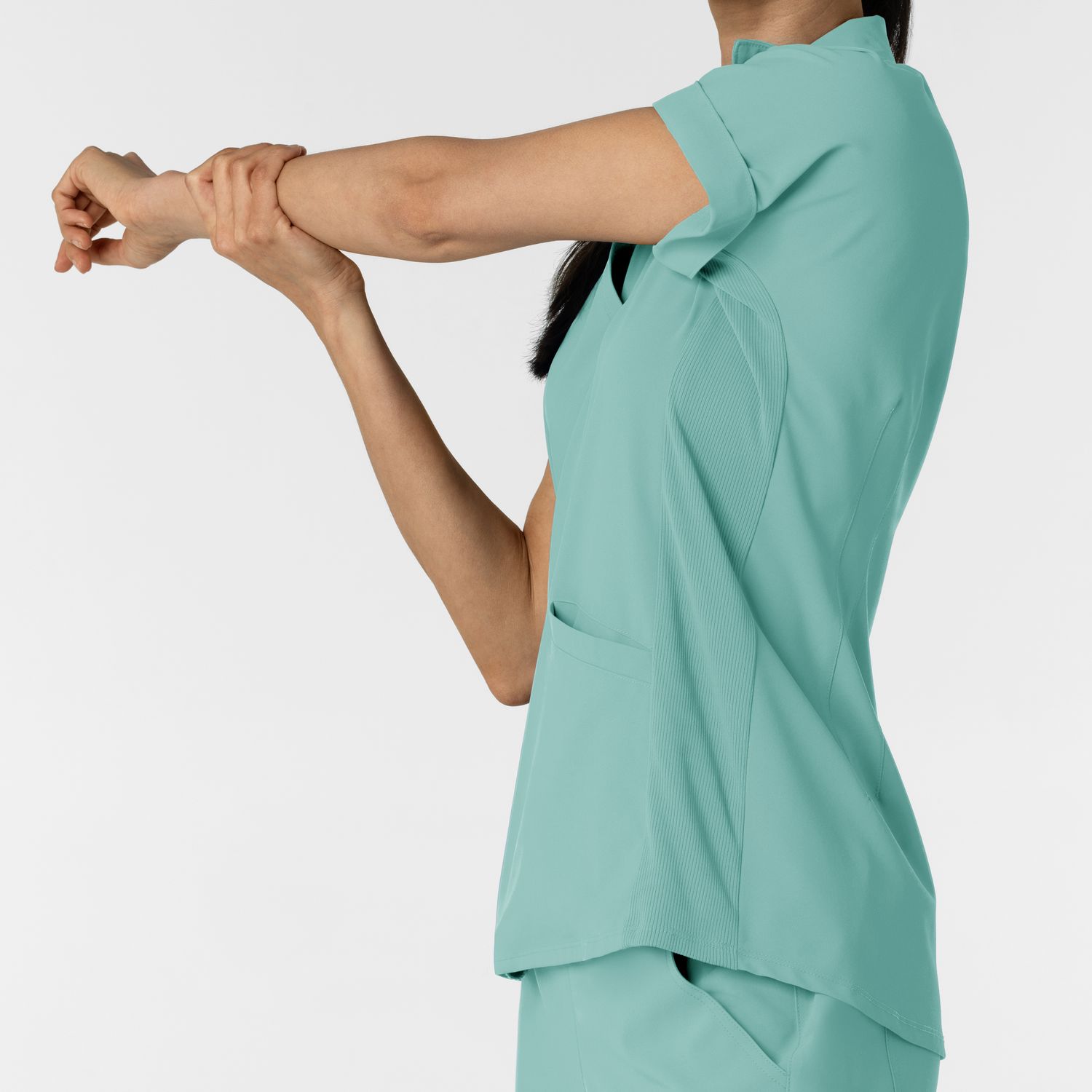 Casacca donna 6934 scollo a polo turquoise