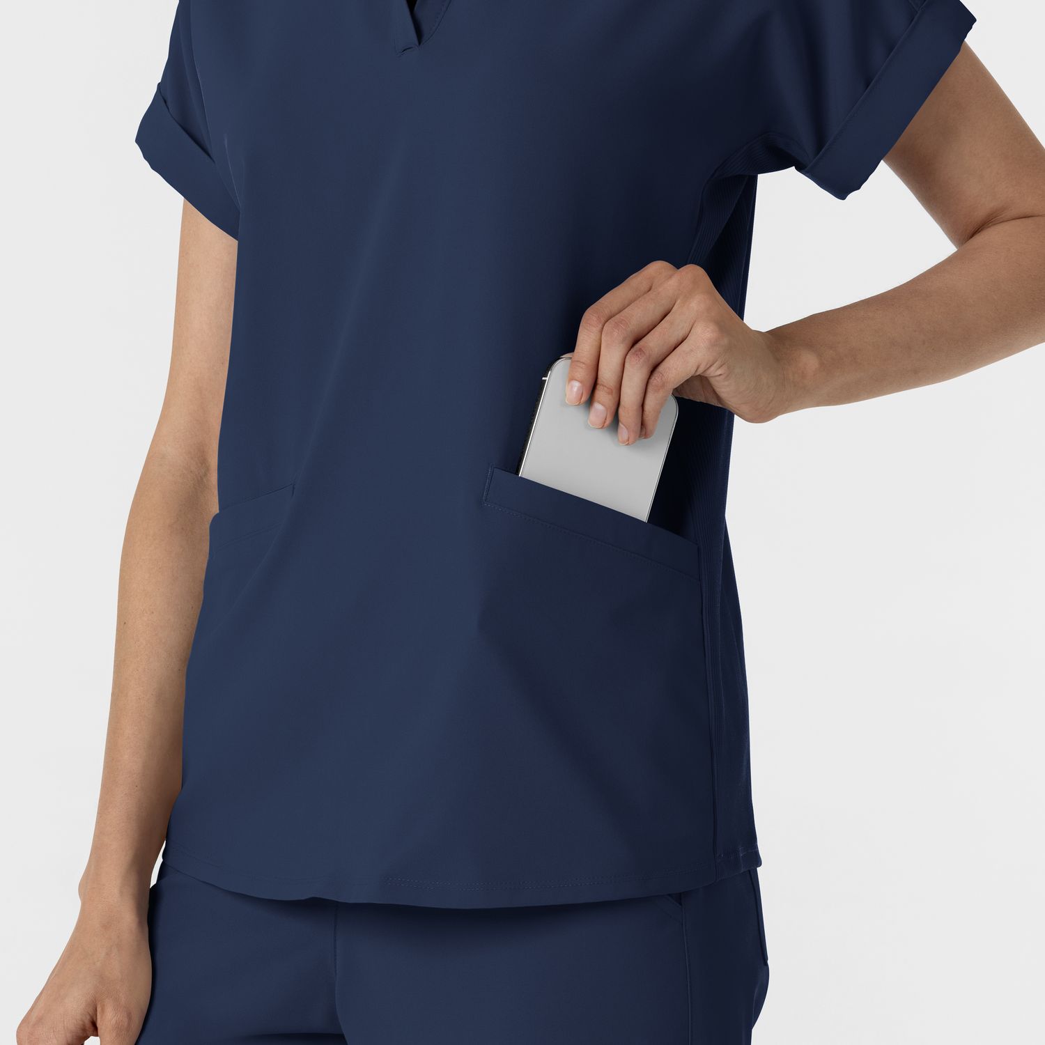 Casacca donna 6934 scollo a polo navy blue
