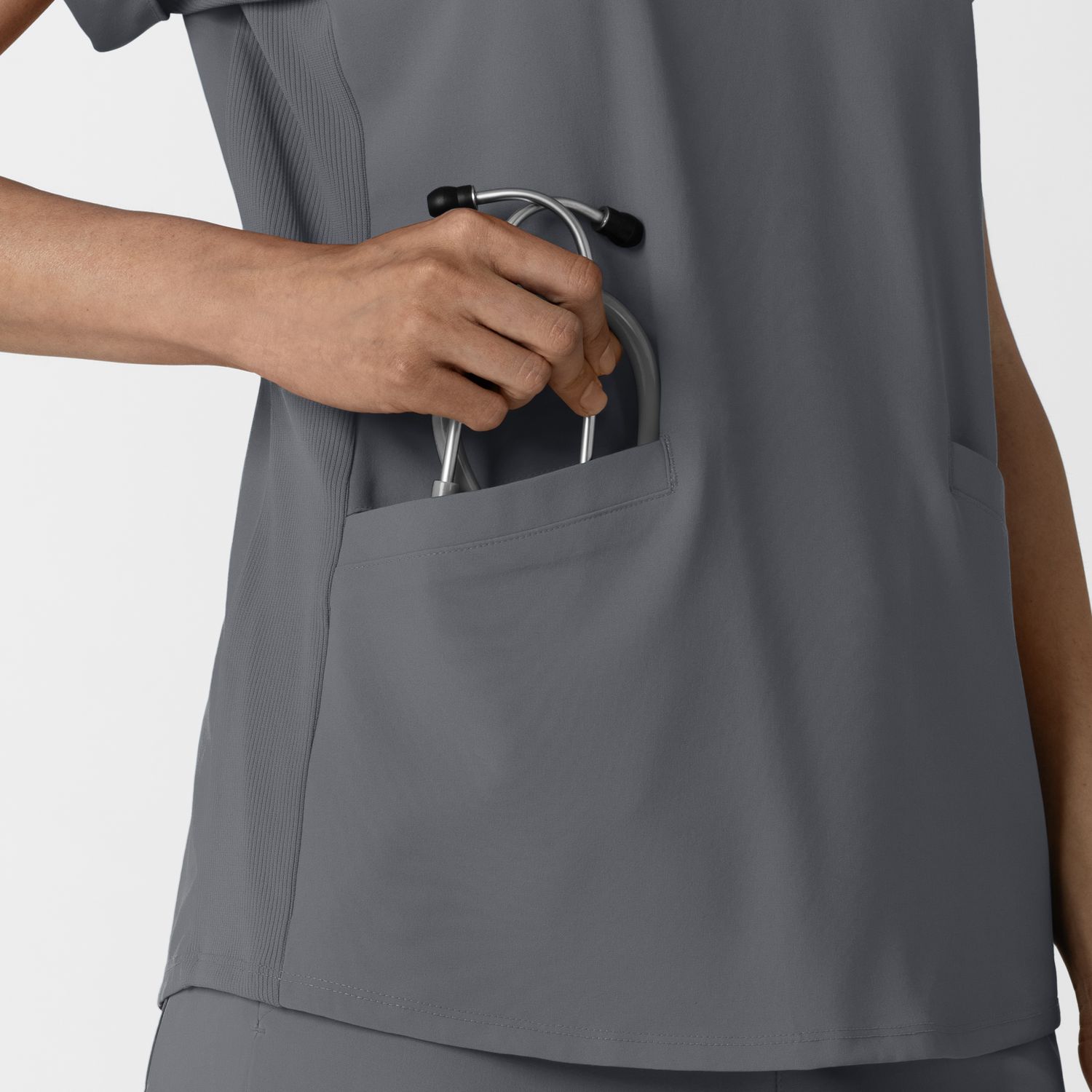 Casacca donna 6934 scollo a polo pewter
