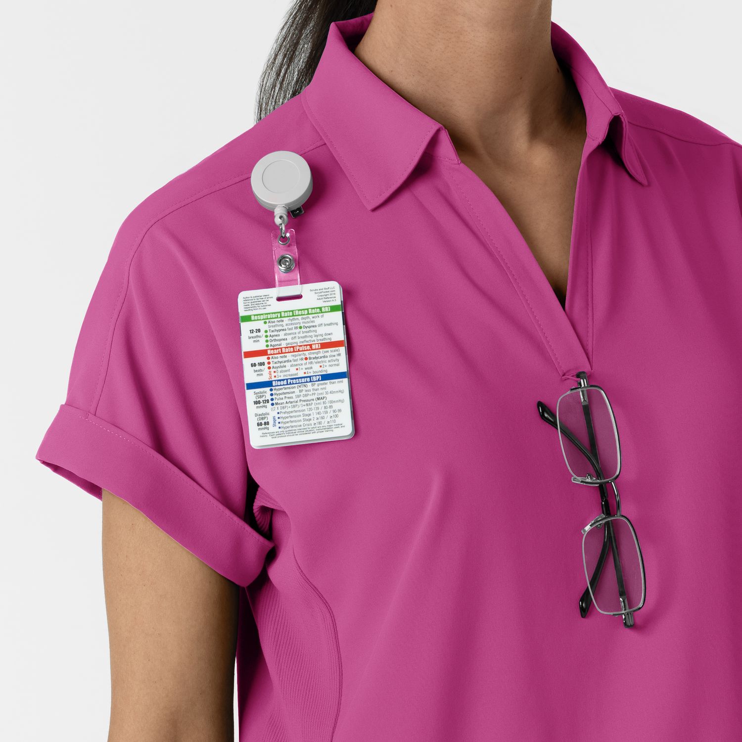 Casacca donna 6934 scollo a polo raspberry