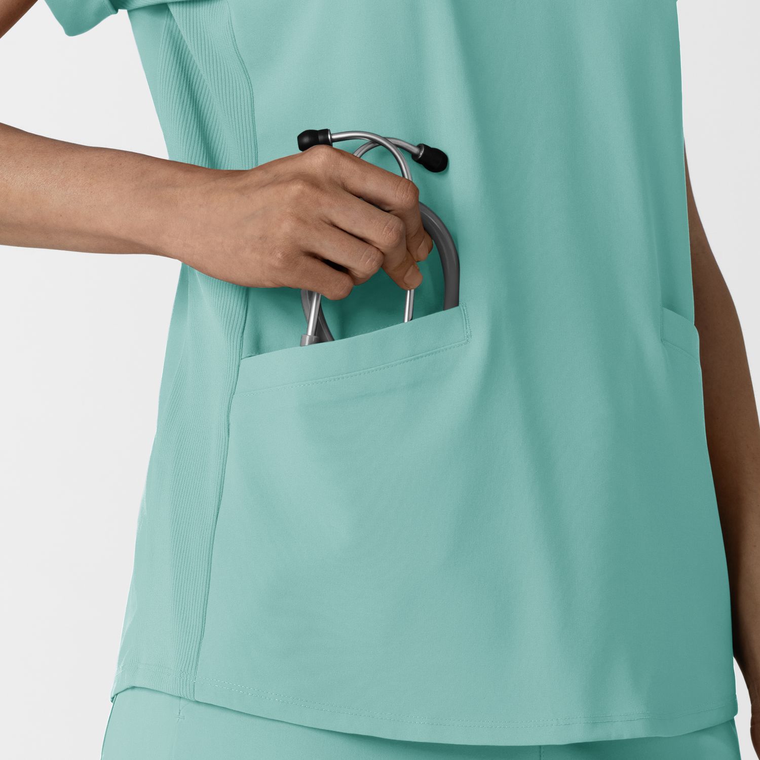 Casacca donna 6934 scollo a polo turquoise